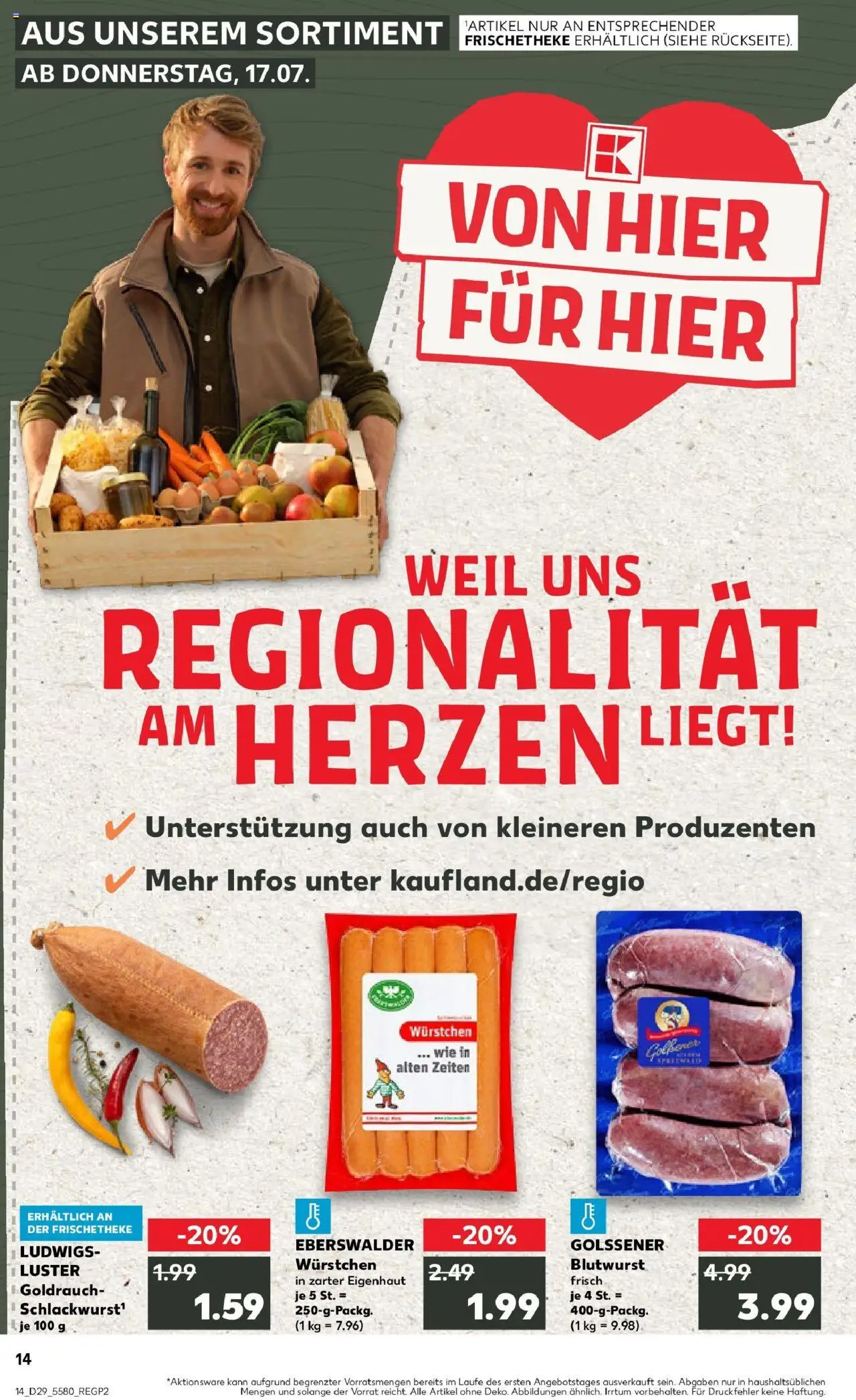 Kaufland prospekt Neuruppin	 - gültig ab dem 16.07.2025 | Seite: 14