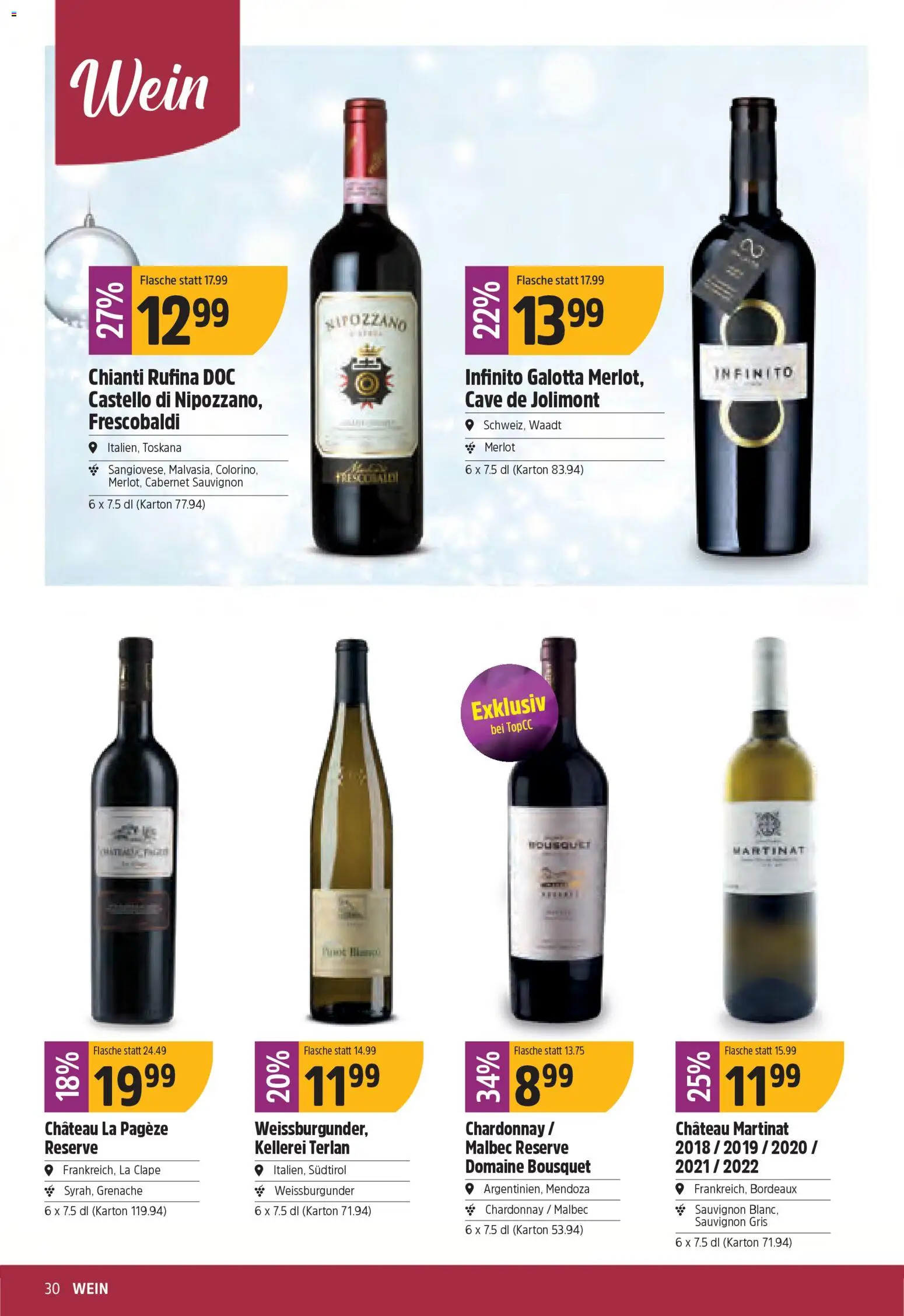 TopCC - Black Friday – gültig ab 01.12.2025 | Seite: 30 | Produkte: Merlot, Wein