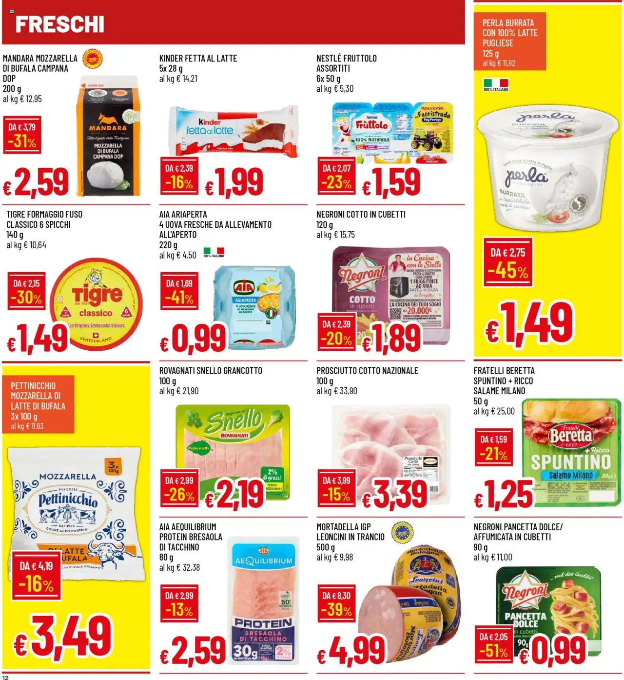 Volantino Galassia del 22.09.2025 | Pagina: 12 | Prodotti: Prosciutto Cotto, Uova, Tacchino, Mozzarella