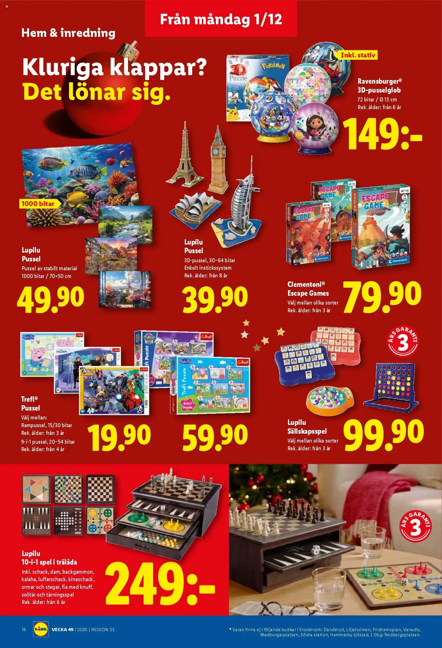 Lidl reklamblad aktuell från 01.12.2025 | Sida: 20 | Produkter: Pussel, Sällskapsspel, Spel