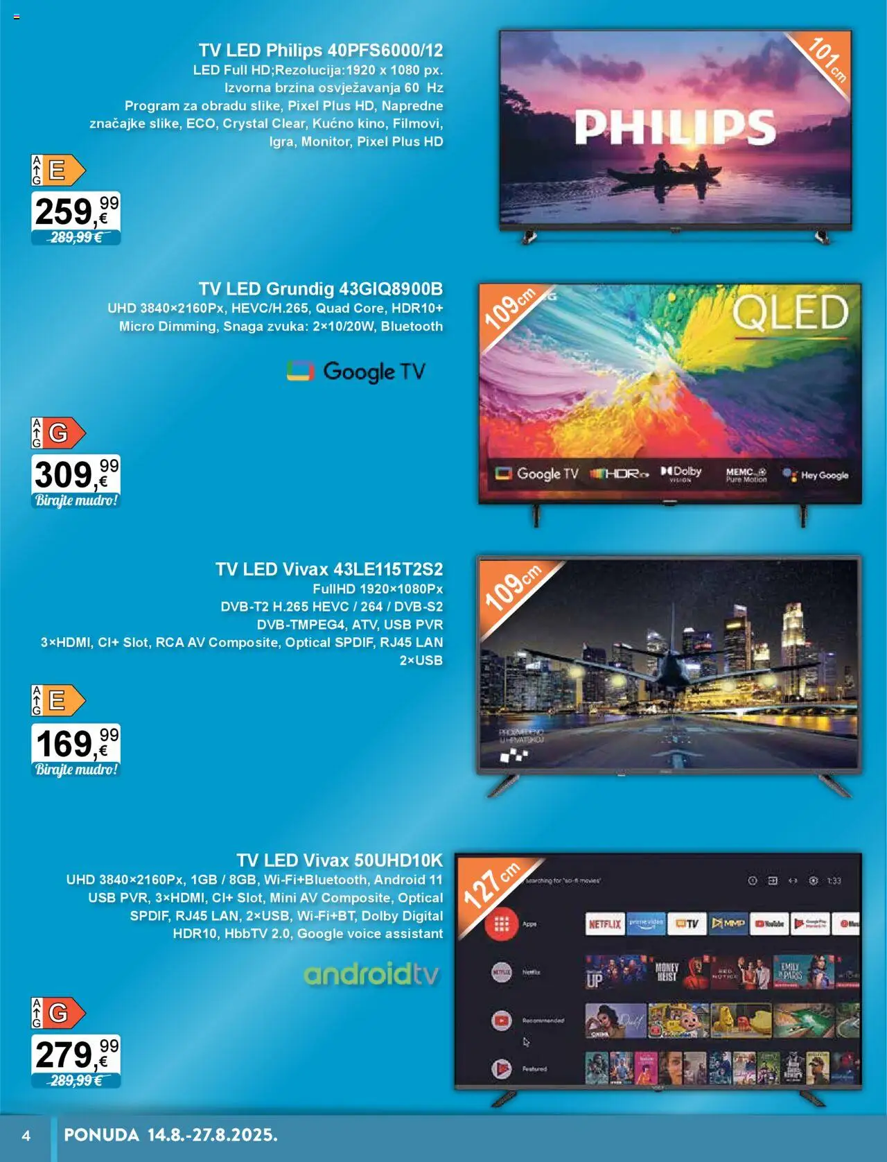 KTC katalog | vrijedi od 14.08.2025 | Stranica: 4 | Proizvodi: Tv, USB