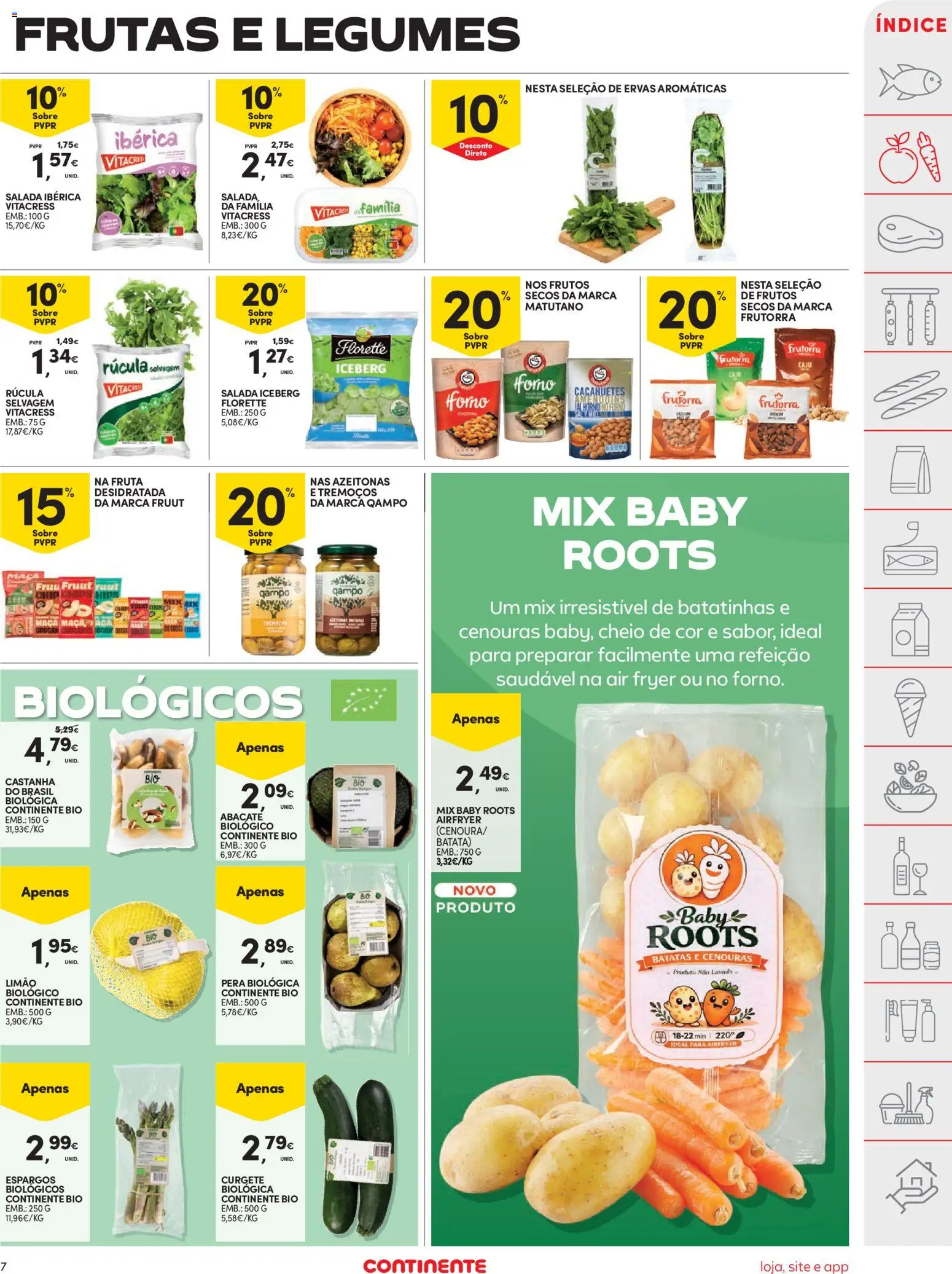 Continente folheto │ válido de 14.04.2026 | Página: 7 | Produtos: Espargos, Curgete, Rúcula, Salada