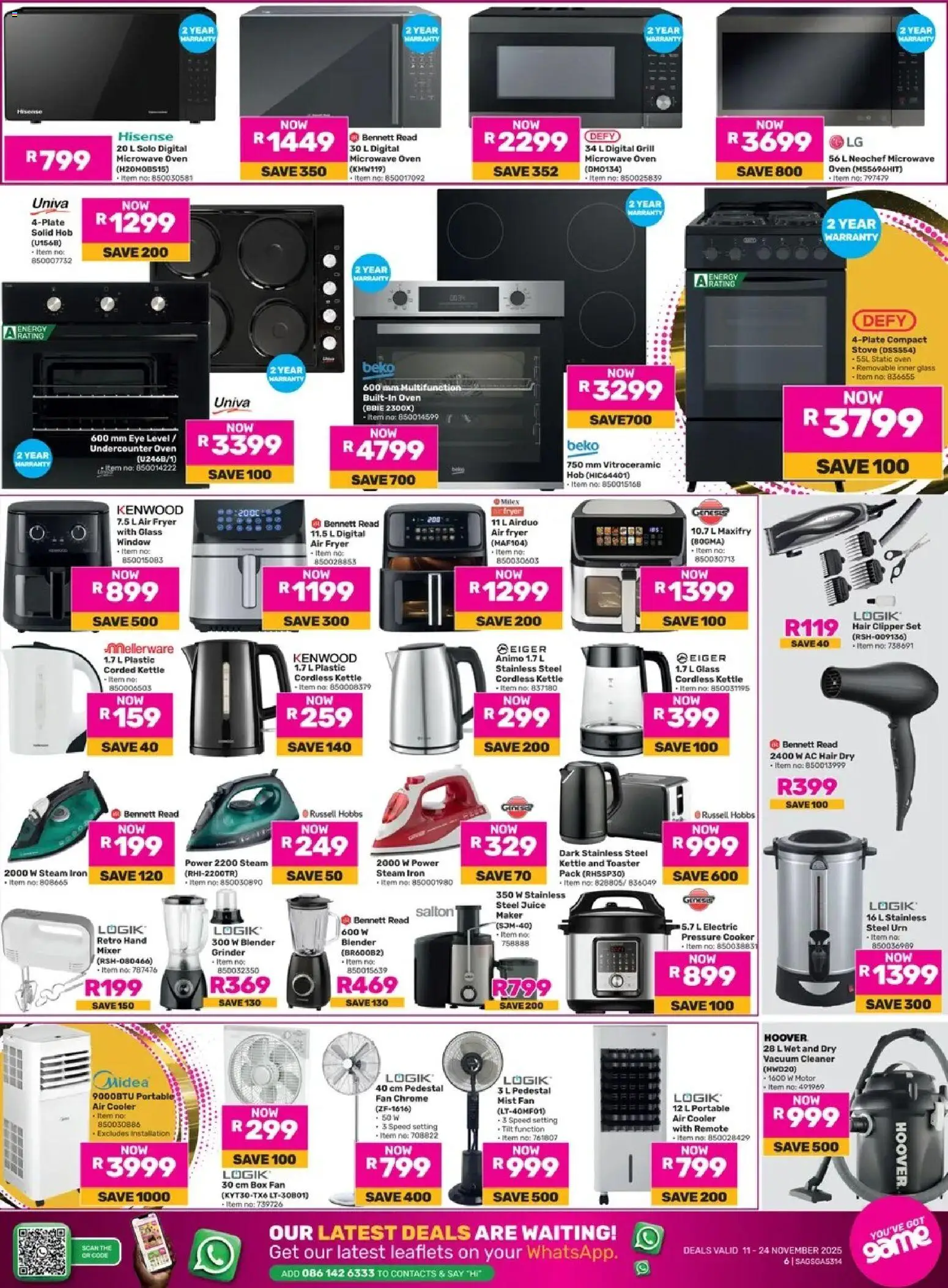 New Game catalogue – valid from 11.11.2025 | Page: 6 | Products: Iron, Toaster, Fryer, Remote