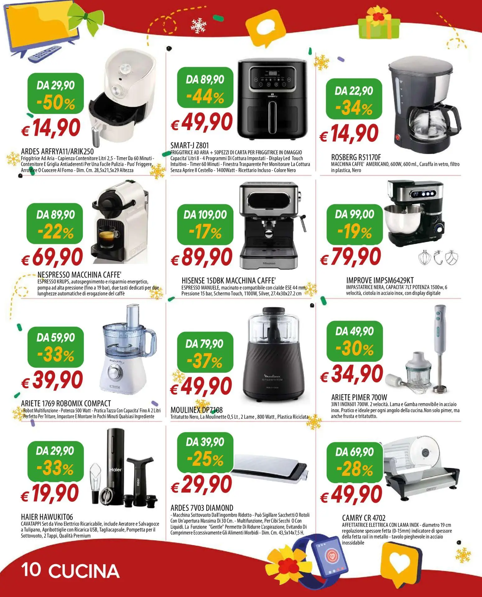 Volantino Famila del 01.12.2025 | Pagina: 10 | Prodotti: Friggitrice ad aria, Contenitore, Forno, Ciotola
