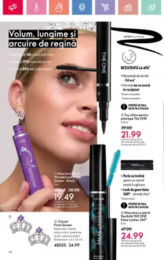 Oriflame catalog 10 2025 – valabil de la 06.07.2025 | Pagină: 46 | Produse: Cercei, Perie, Mascara, Gene false