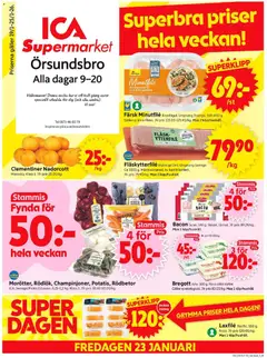ICA Supermarket - Örsundsbro - Förhandsvisning av reklamblad från butik ICA Supermarket aktuell från 19.01.2026