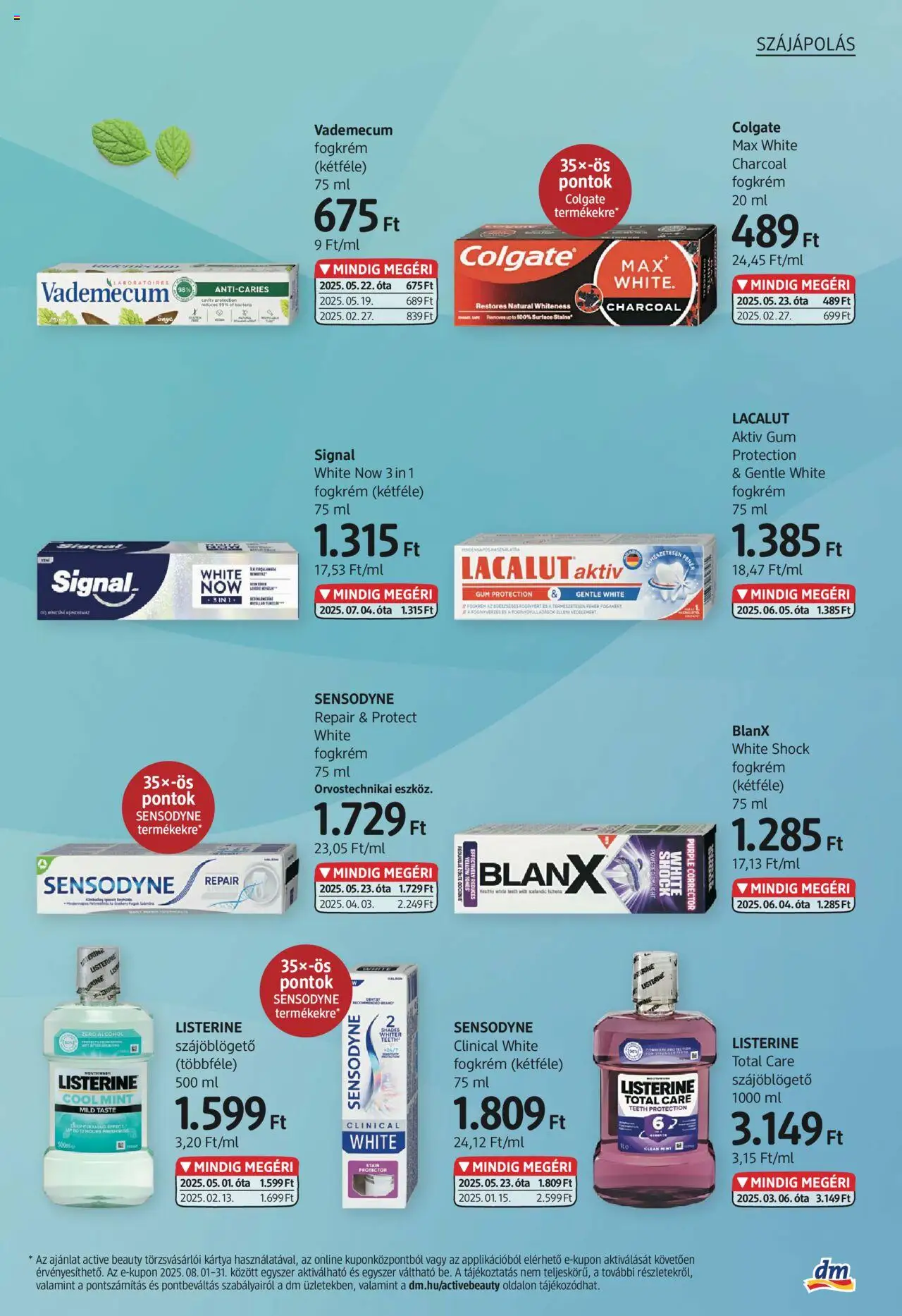 DM Drogerie Markt akciós ujság - amely érvényes a következő dátumtól: 14.08.2025 | Oldal: 17 | Termékek: Fogkrém