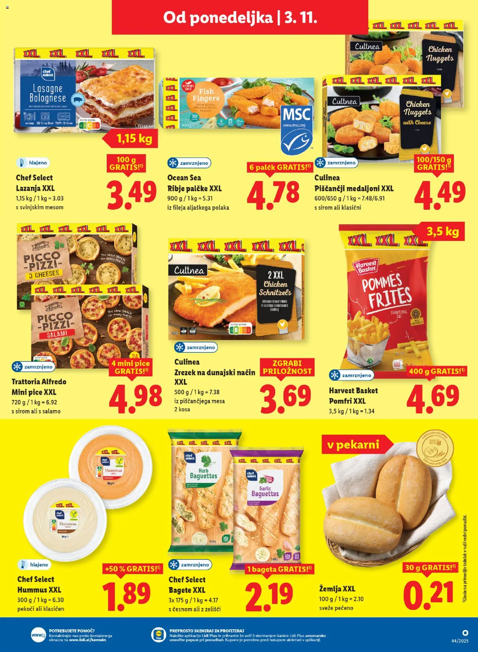 Novi Lidl katalog ponudbe – veljaven od 29.10.2025 | Stran: 45 | Izdelki: Žemlja, Lazanja