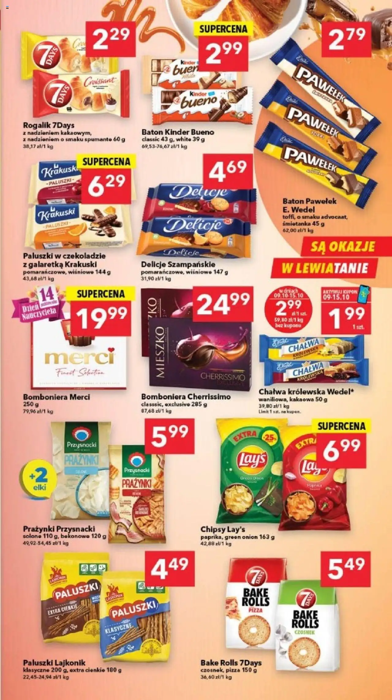 Lewiatan gazetka - Szczecin od 09.10.2025 | Strona: 5 | Produkty: Galaretka, Kinder Bueno, Paluszki, Pizza