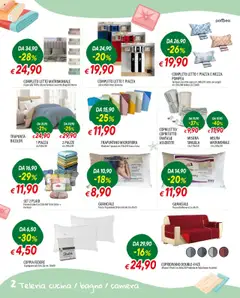 Volantino Famila del 08.09.2025 | Pagina: 2 | Prodotti: Letto matrimoniale, Trapunta, Bagno, Guanciale