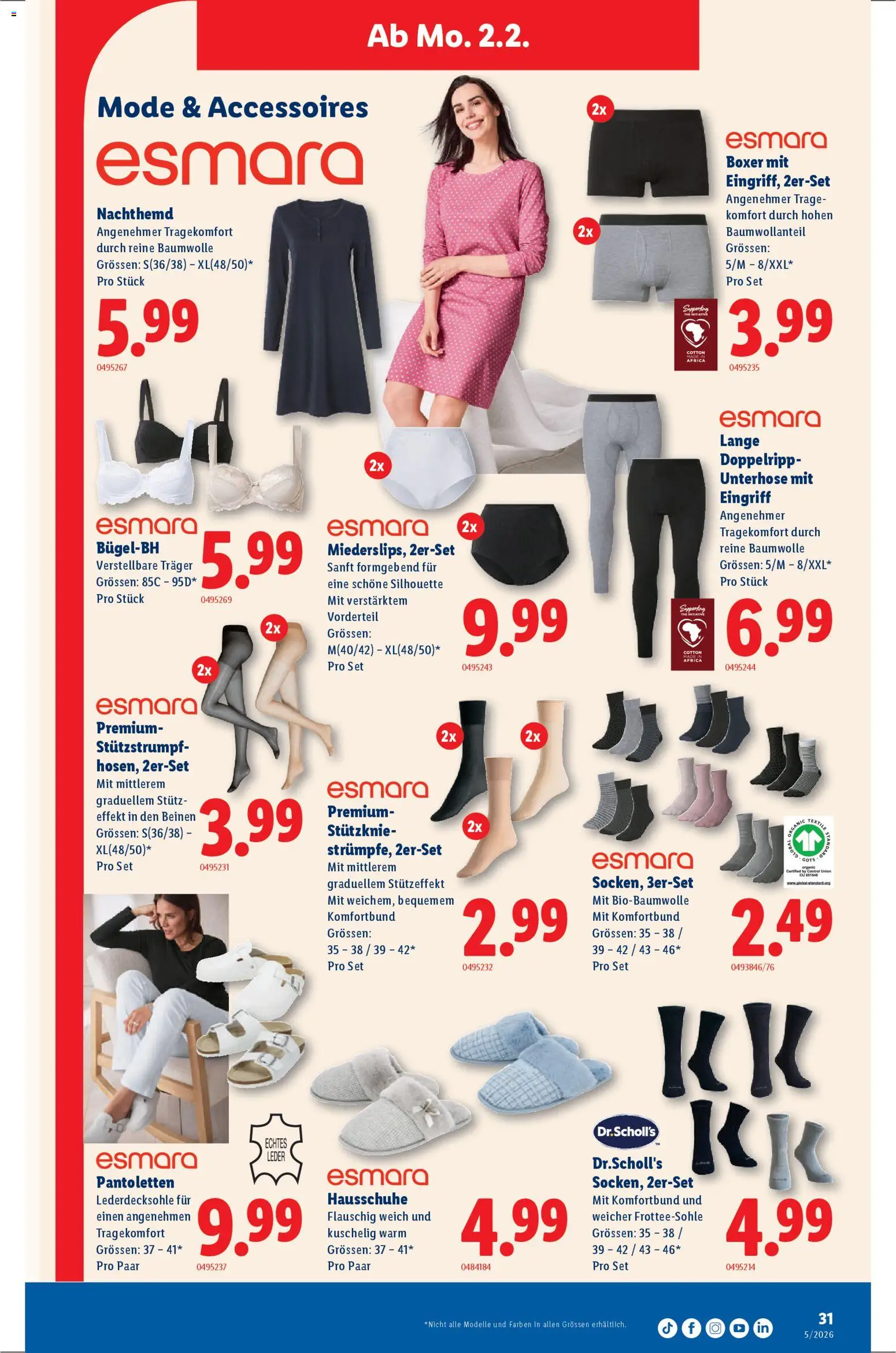 Lidl Aktionen – gültig ab 29.01.2026 | Seite: 31 | Produkte: Boxer, Hausschuhe