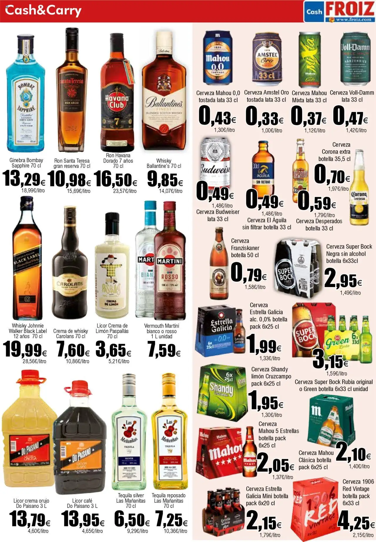 Froiz - Folleto Cash │ válido desde el 12.08.2025 | Página: 11 | Productos: Licor, Cerveza, Crema, Whisky