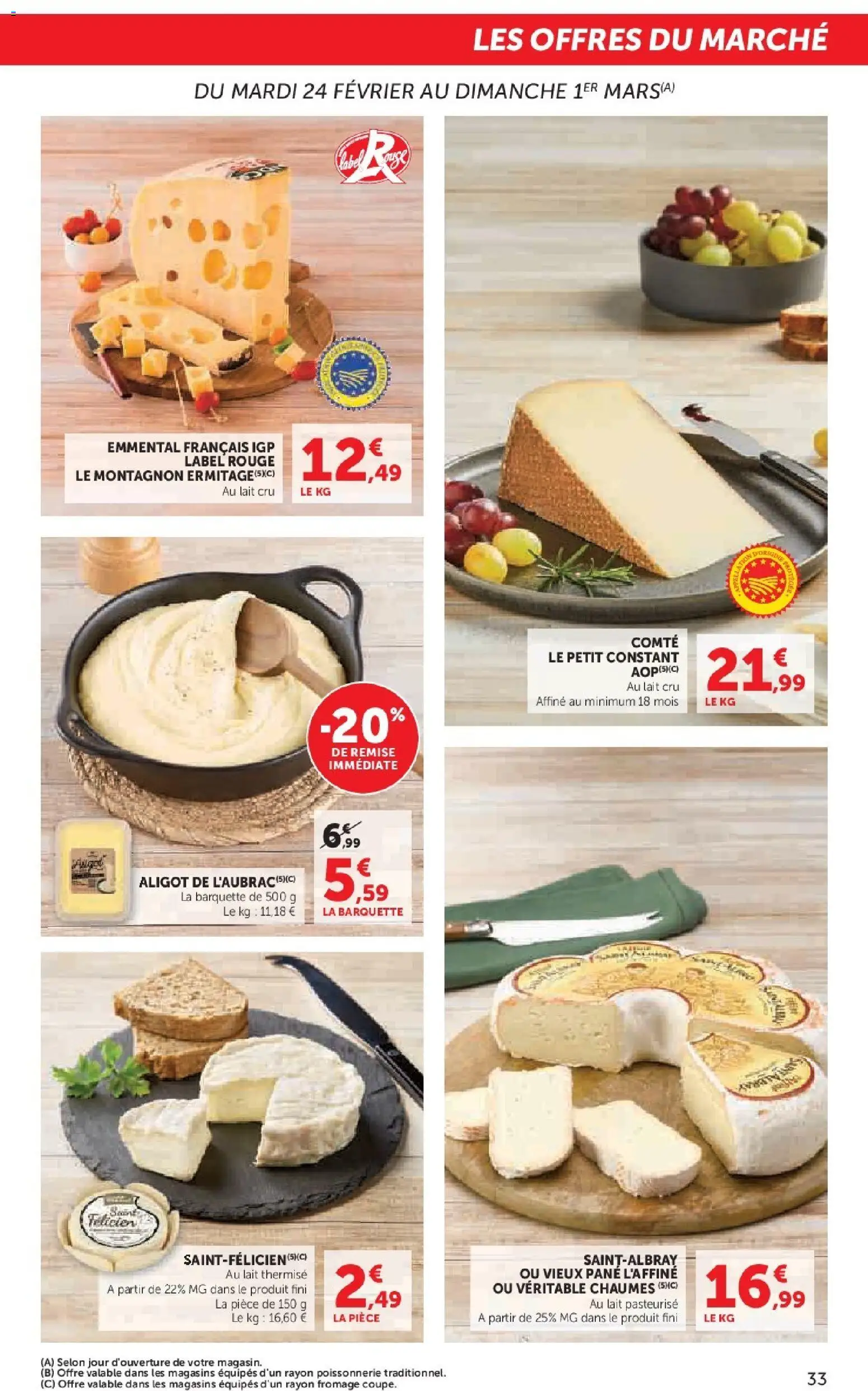 {H1} | Page: 33 | Produits: Aligot, Poissonnerie, Lait, Fromage