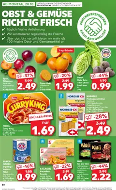 NUII Eis am Stiel, mit knackiger Schokolade und besonderen Zutaten, versch. Sorten je 3 St. = 270-ml-Packg. (1 l = 8.23) ab 16.10.2025 gültig | Seite: 50 | Produkte: Kaffee, Meica, Obst, Kaki