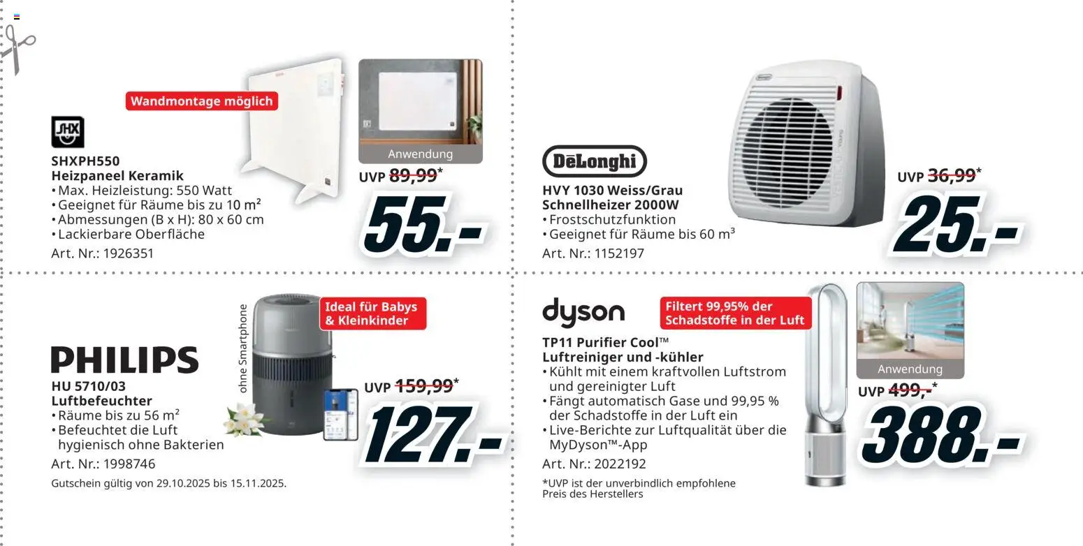 Media Markt Black Friday gültig ab 29.10.2025 | Seite: 23 | Produkte: Smartphone, Luftreiniger