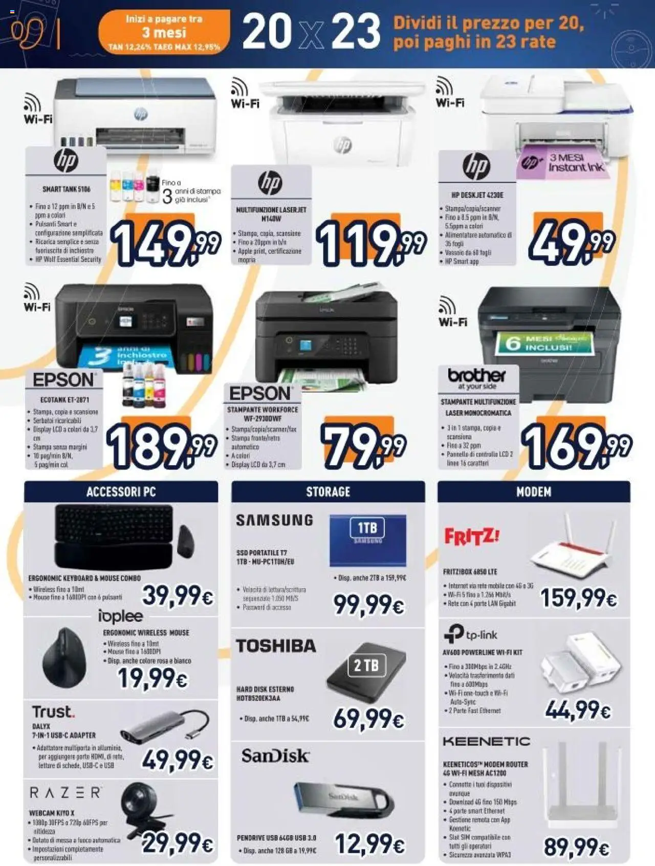 Volantino Unieuro del 03.10.2025 | Pagina: 14 | Prodotti: Router, Mobile, Stampante, Adattatore