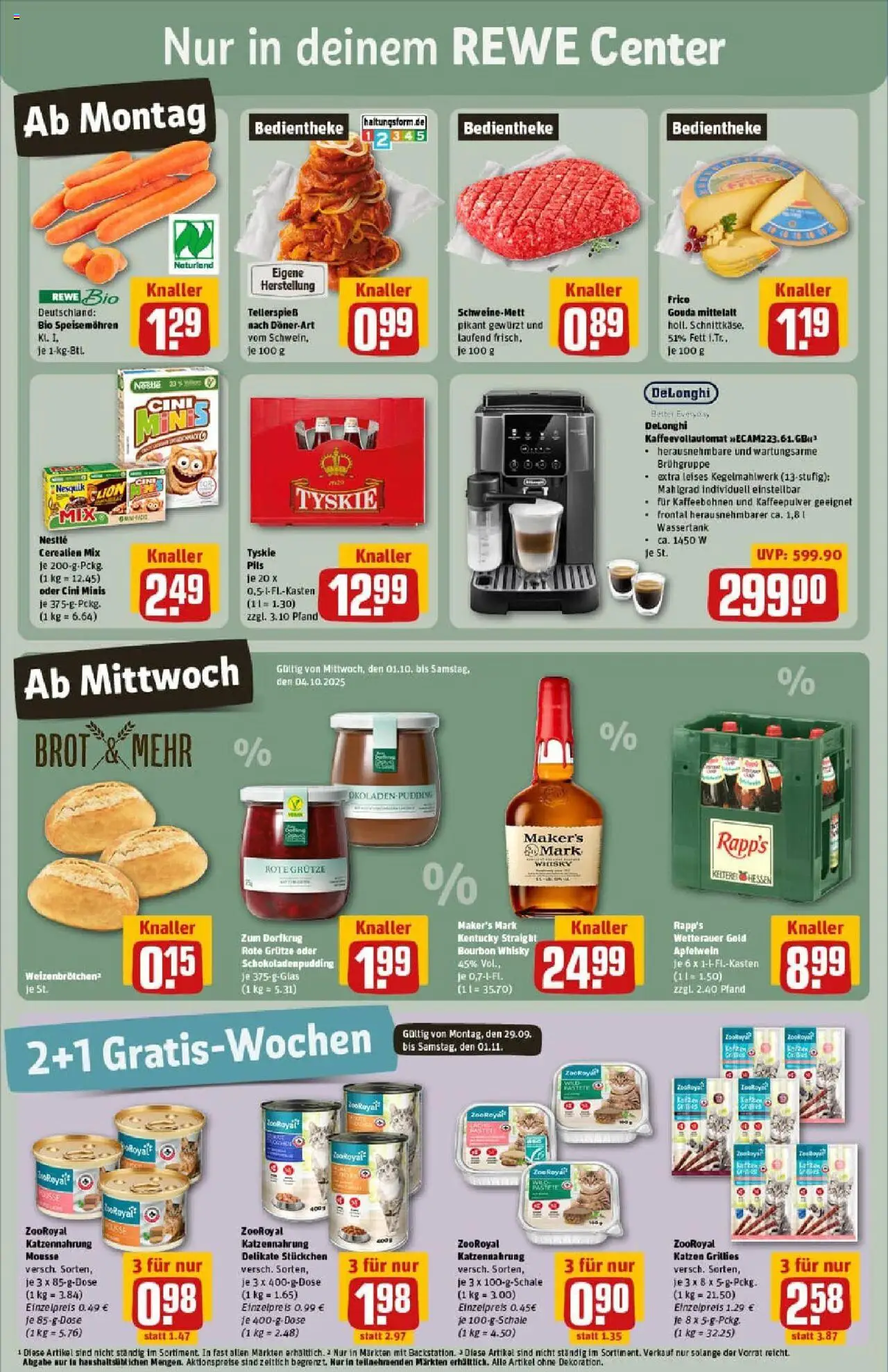Rewe prospekt Friedrichsdorf	 – gültig ab 28.09.2025 | Seite: 3 | Produkte: Whisky, Pils, Brot, Kaffeevollautomat