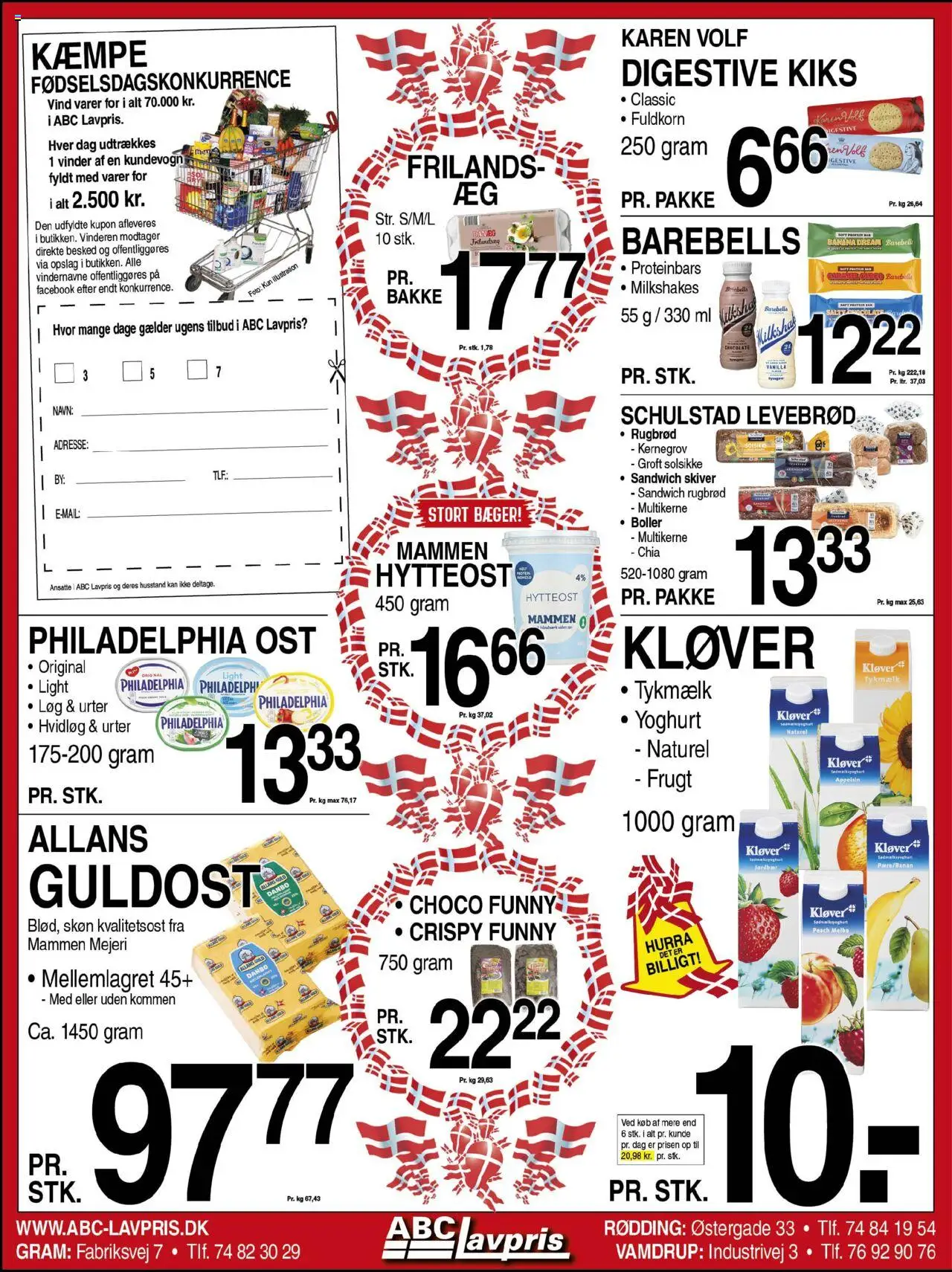 Abc Lavpris tilbudsavis – gyldig fra 17.09.2025 | Side: 2 | Produkter: Ost, Yoghurt, Hvidløg, Rugbrød