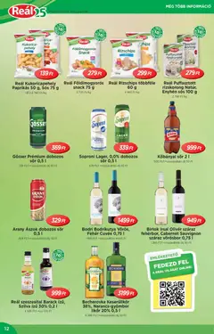 Reál Akciós újság - amely érvényes a következő dátumtól: 14.01.2026 | Oldal: 12 | Termékek: Chips, Alkohol, Gösser, Kukoricapehely
