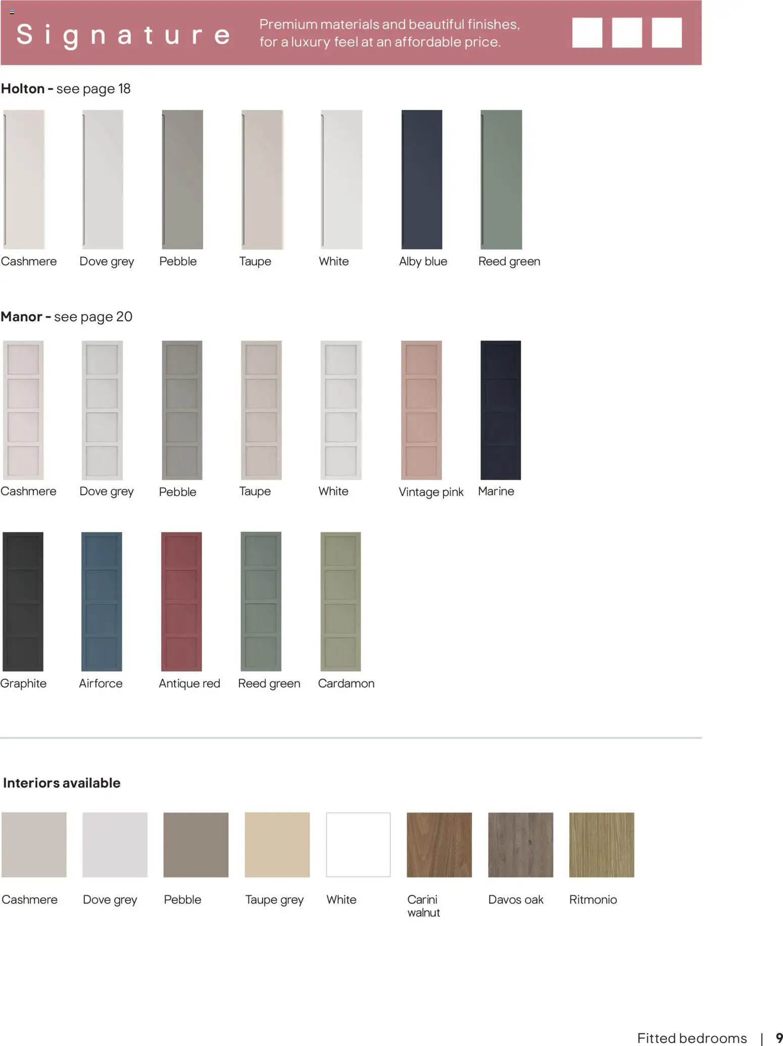 {H1} | Page: 9 | Products: Drawers, Sliding doors, Cabinet, Handles