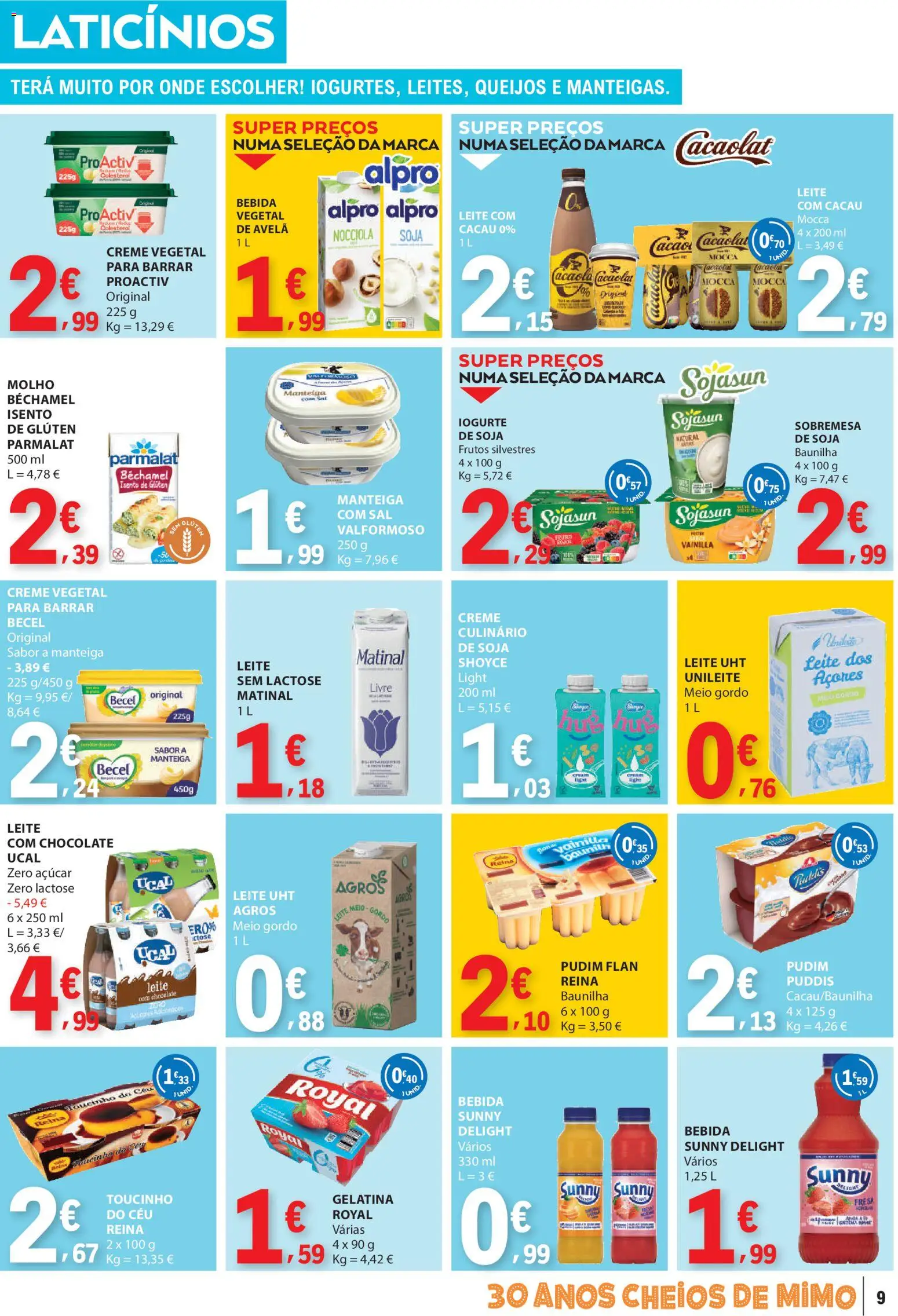 E.Leclerc folheto │ válido de 22.01.2026 | Página: 9 | Produtos: Gelatina, Pudim, Manteiga, Açúcar