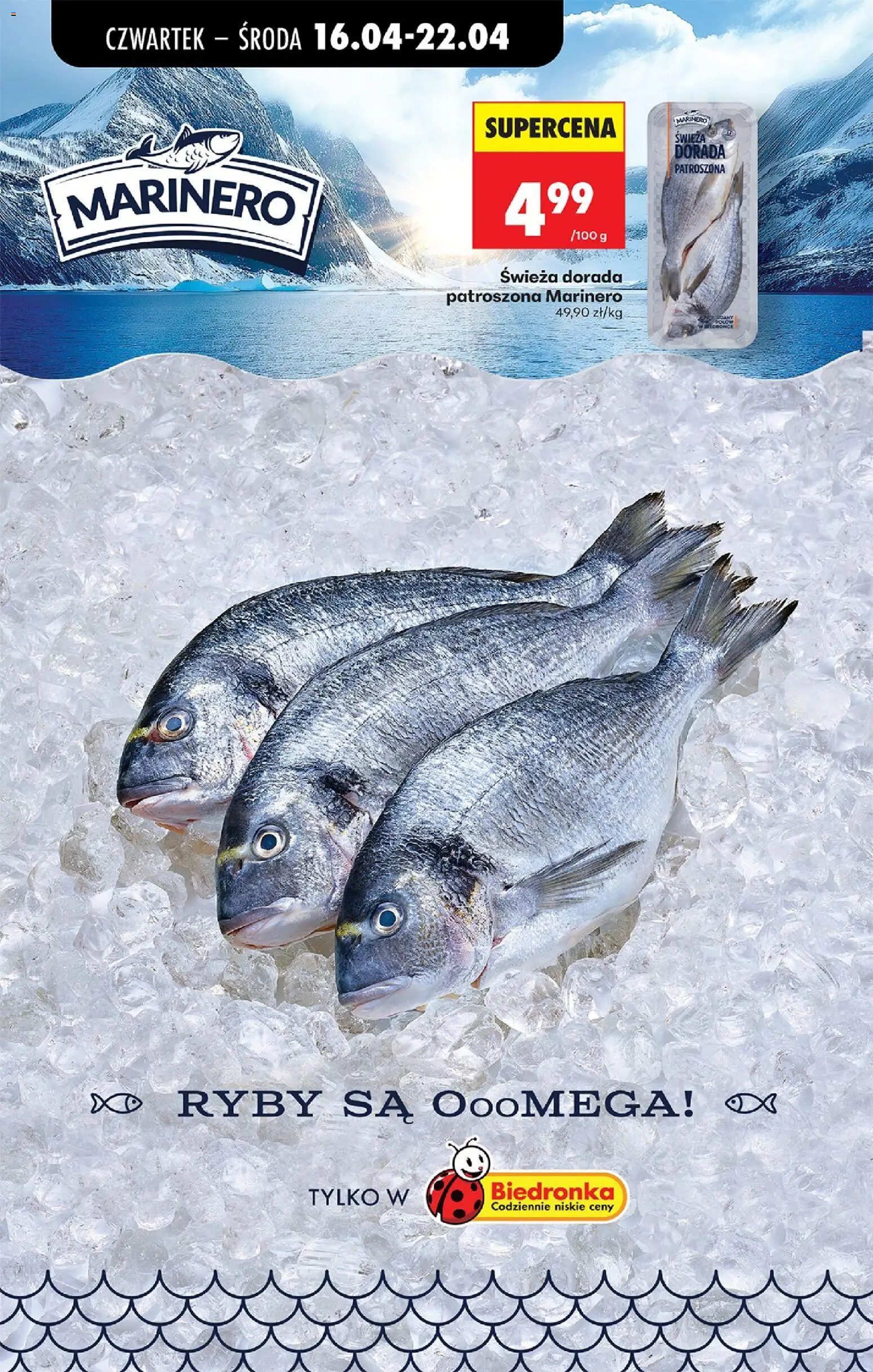 Biedronka gazetka od czwartku od 16.04.2026 | Strona: 42 | Produkty: Dorada, Ryby