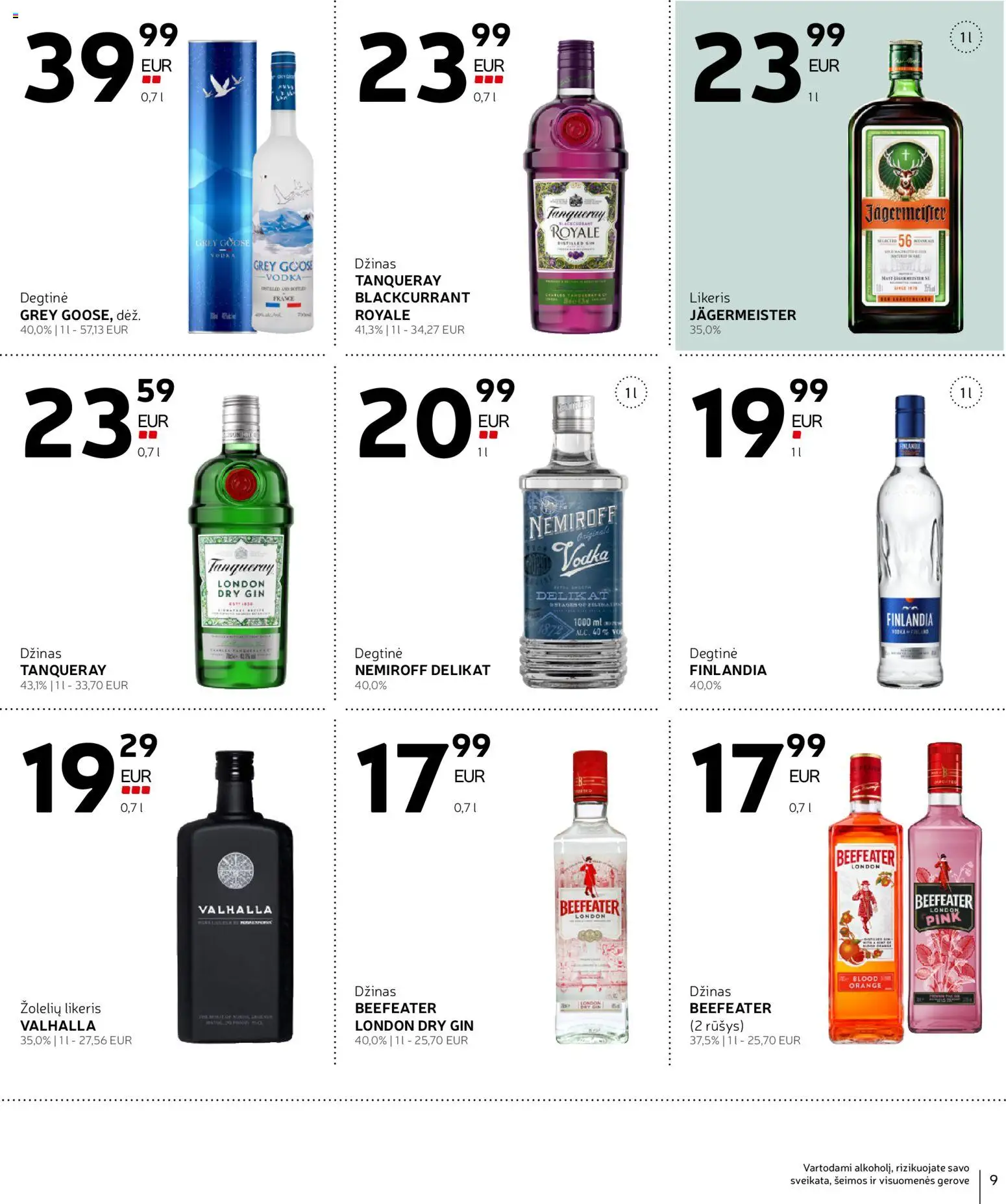 Rimi akcijos nuo 18.11.2025 | Puslapis: 9 | Prekių: Degtinė, Džinas