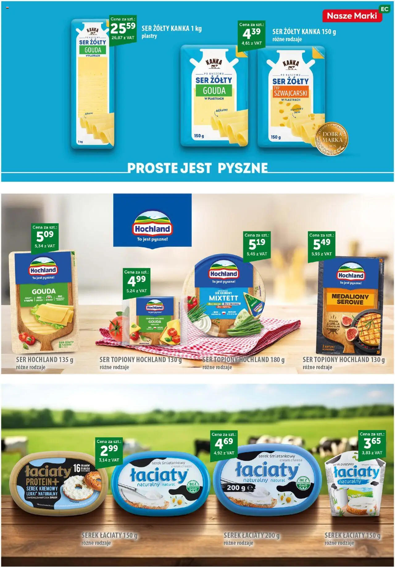Eurocash Gazetka - Codziennie Potwierdzona Świeżość od 22.09.2025 | Strona: 3 | Produkty: Ser żółty, Ser topiony, Serek, Papryka