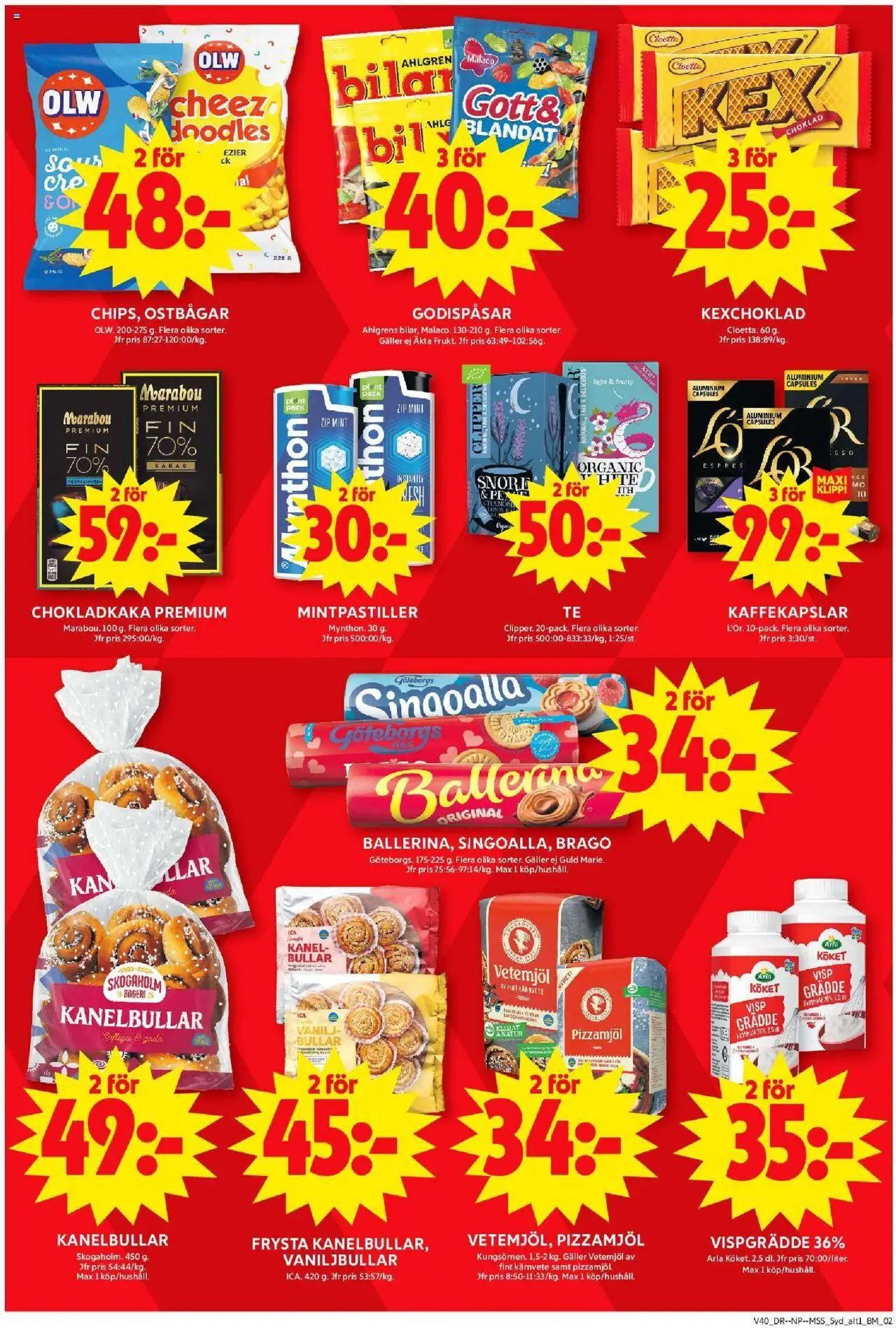 ICA Maxi reklamblad aktuell från 29.09.2025 | Sida: 5 | Produkter: Bageri, Chokladkaka, Choklad, Vispgrädde