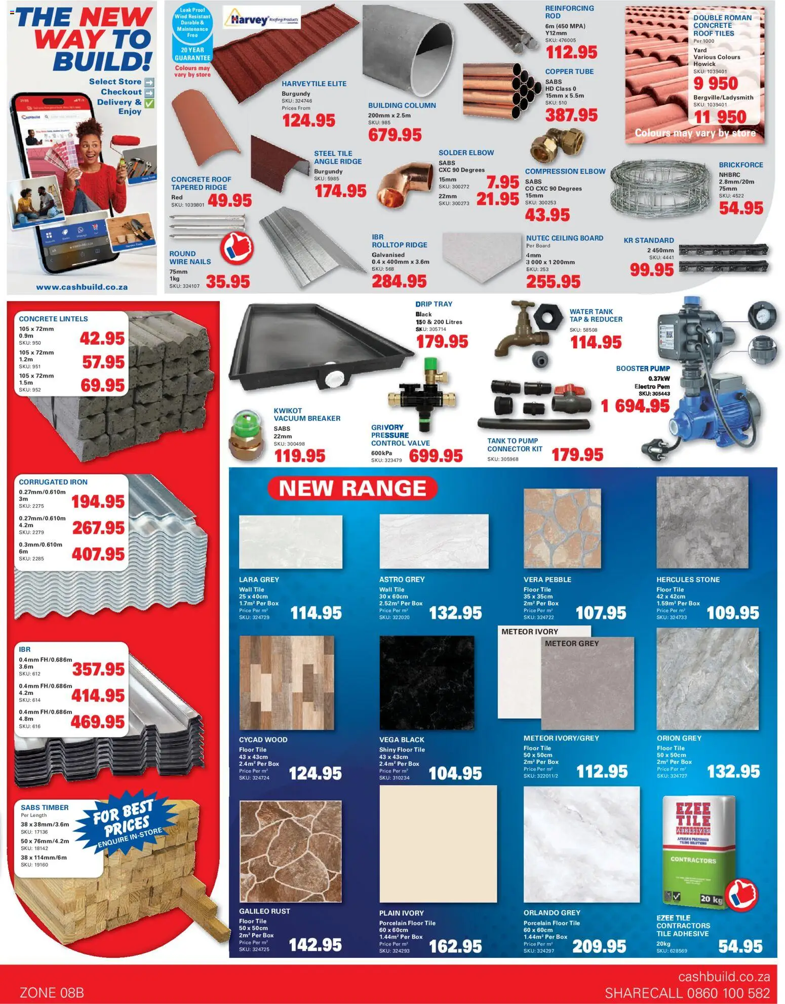 New Cashbuild catalogue – valid from 23.02.2026 | Page: 3 | Products: Box, Drip tray, Copper tube, Water