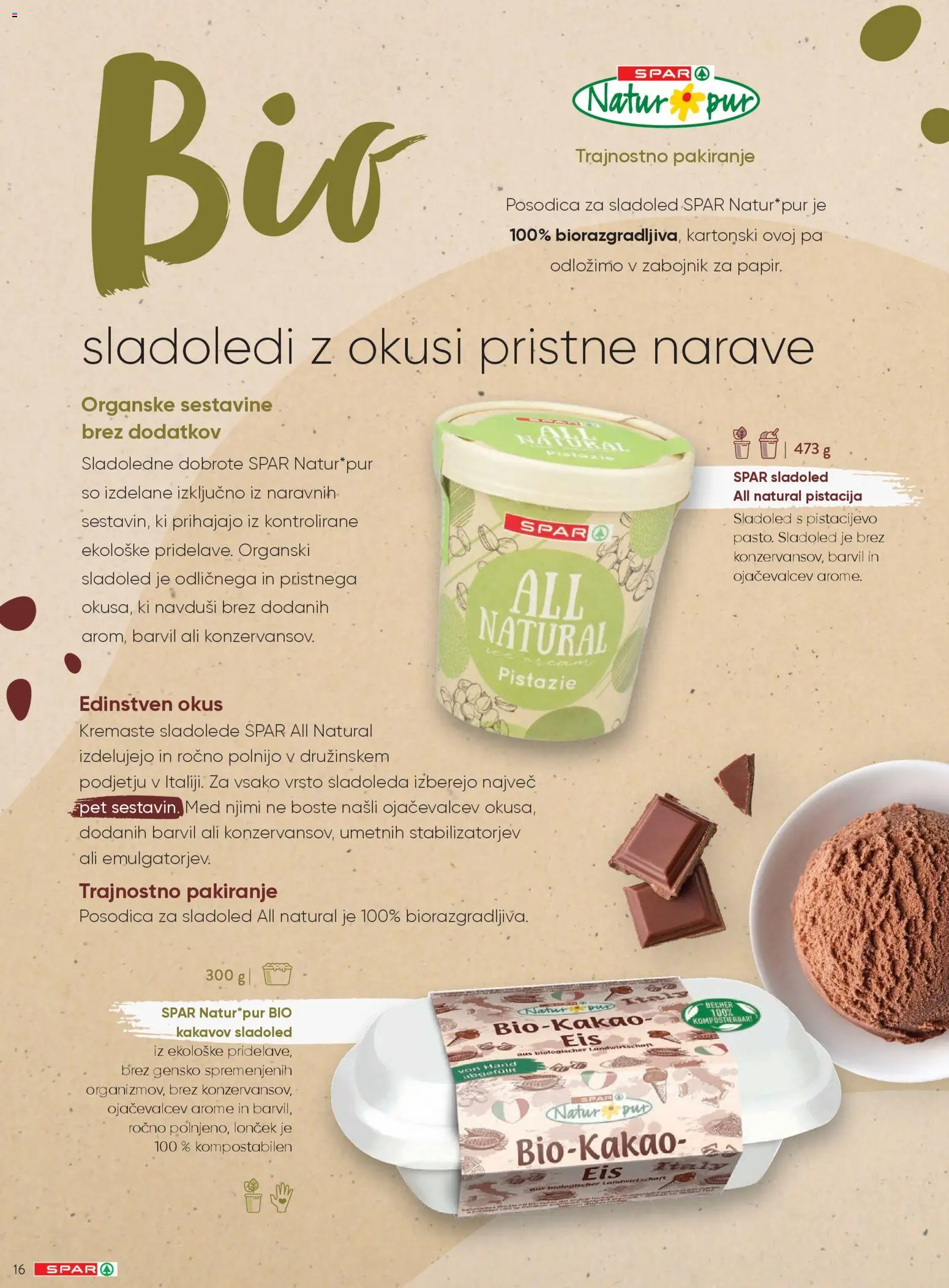 Novi Spar katalog ponudbe – veljaven od 20.04.2026 | Stran: 16 | Izdelki: Sladoled