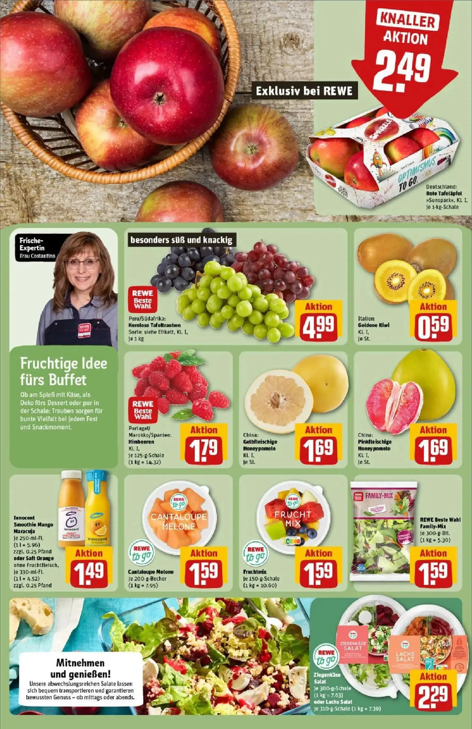 Rewe prospekt Heidenheim	 – gültig ab 11.01.2026 | Seite: 6 | Produkte: Lachs, Melone, Saft, Kiwi