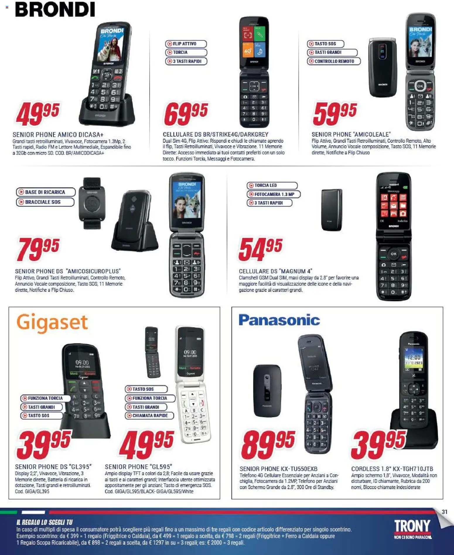 Volantino Trony del 09.04.2026 | Pagina: 31 | Prodotti: Schermo, Cellulare, Torcia, Batteria