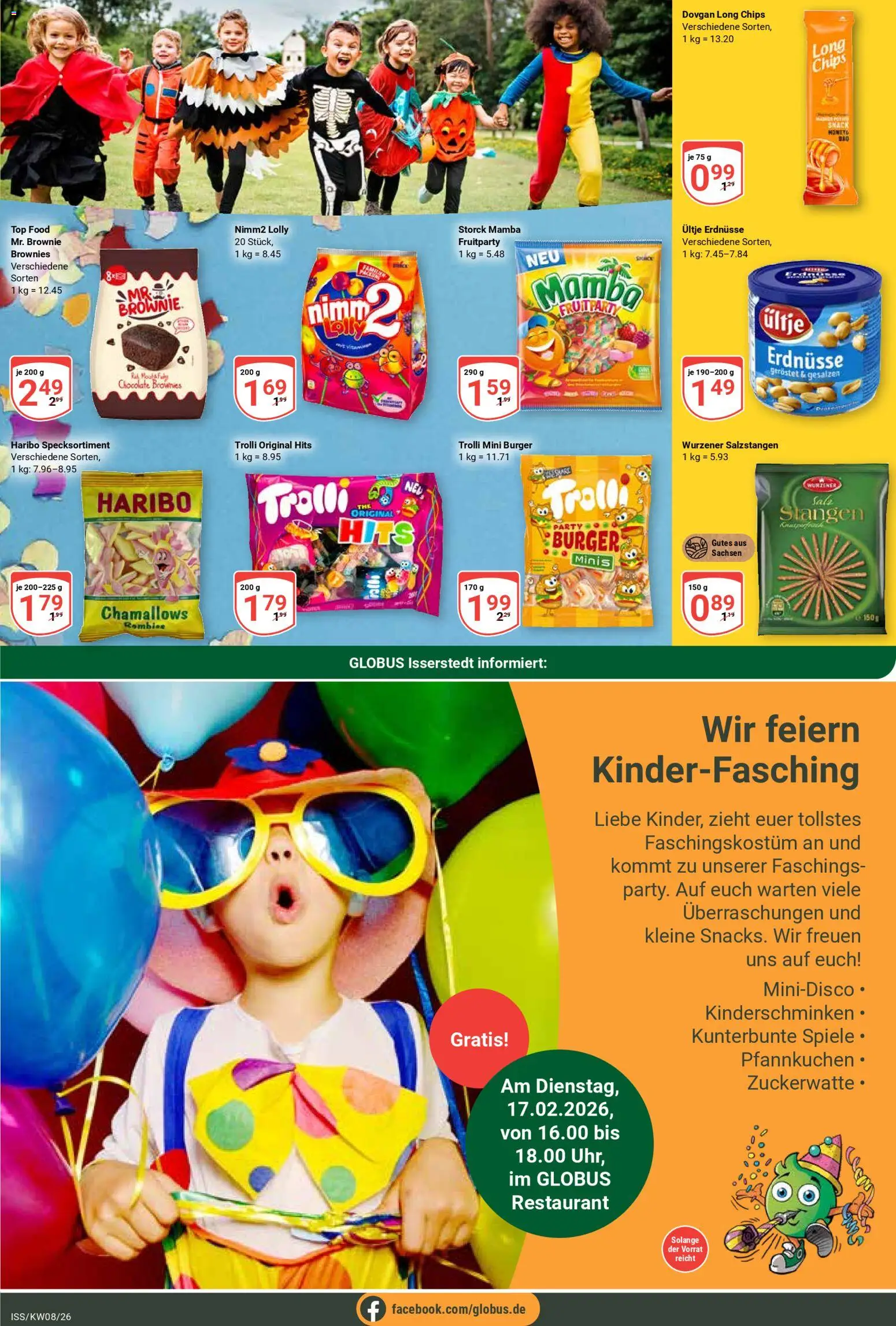 Globus Prospekt 	 – gültig ab 16.02.2026 | Seite: 13 | Produkte: Top, Erdnüsse, Haribo, Chips