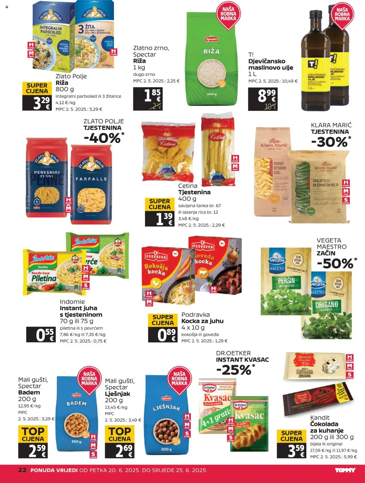 Tommy katalog | vrijedi od 20.06.2025 | Stranica: 22 | Proizvodi: Riža, Noodle, Pasta, Kocka za juhu