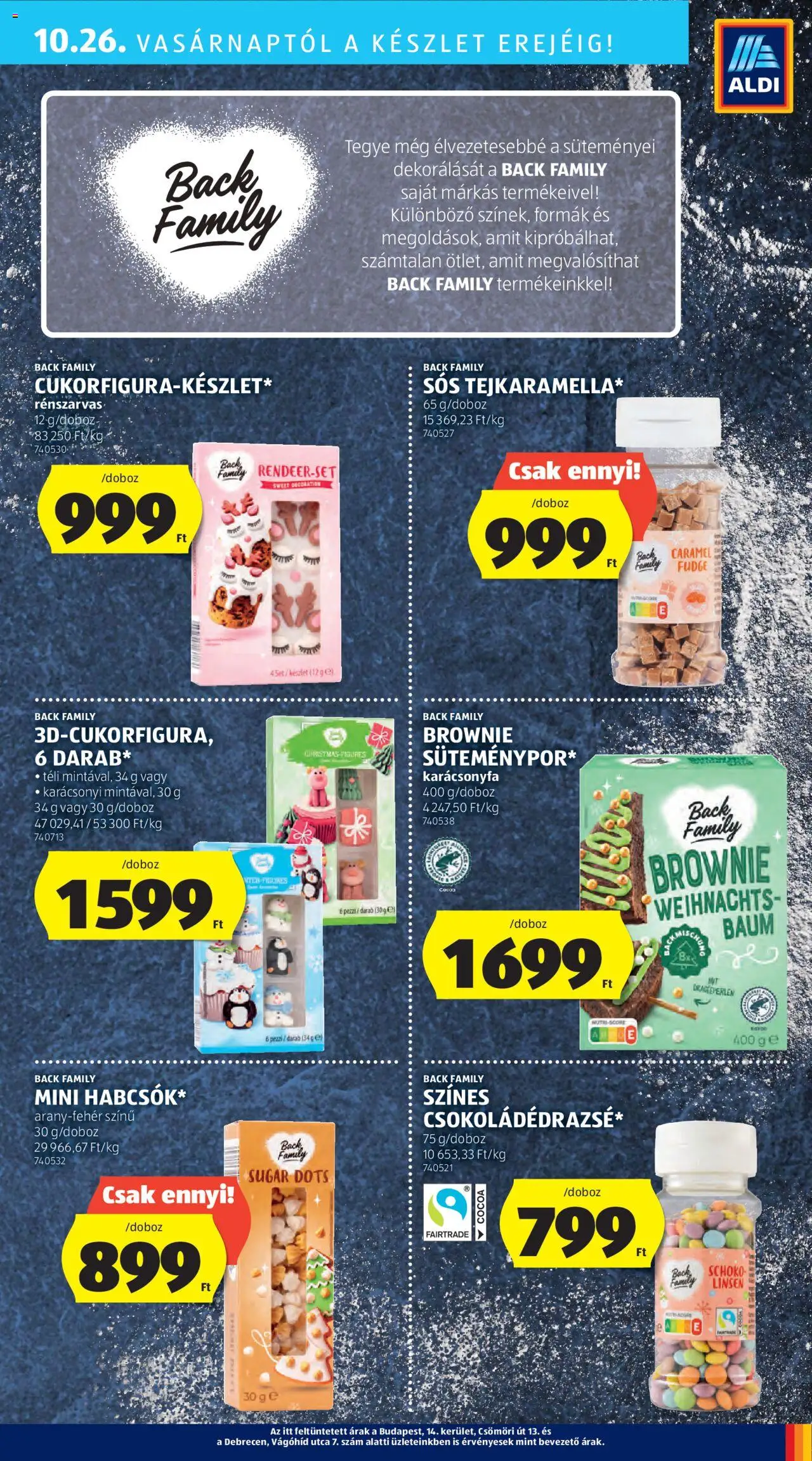 Aldi akciós ujság - amely érvényes a következő dátumtól: 24.10.2025 | Oldal: 47 | Termékek: Karácsonyfa, Brownie