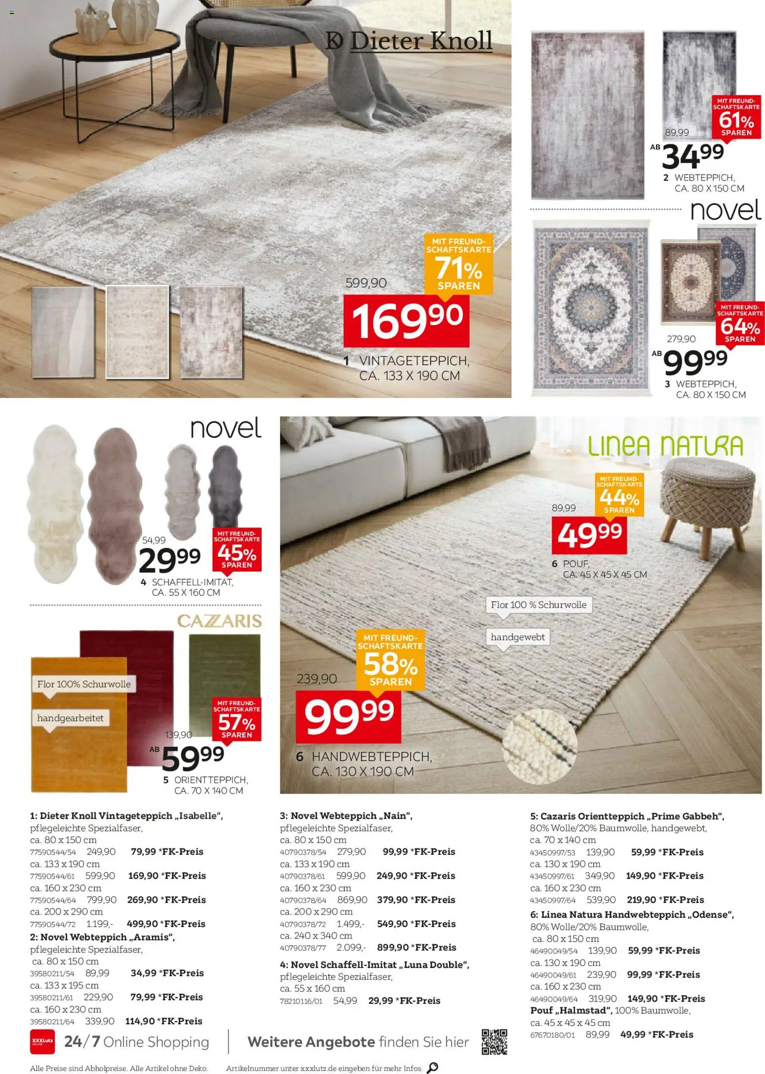 XXXL Lutz Wohnaccessoires – gültig ab 02.11.2025 | Seite: 7 | Produkte: Pouf, Orientteppich