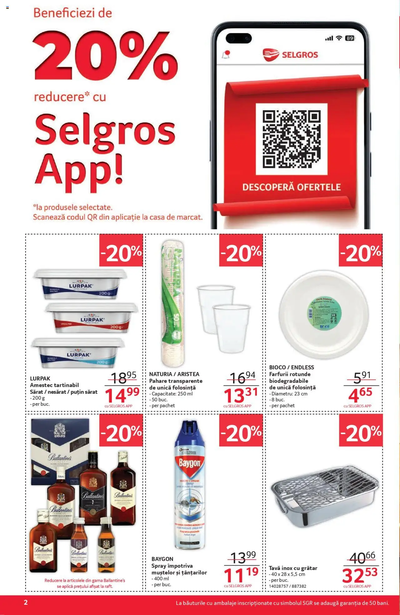 Catalog Selgros - Magazine Mici – valabil de la 08.08.2025 | Pagină: 2 | Produse: Pahare, Grătar, Kalem ucu