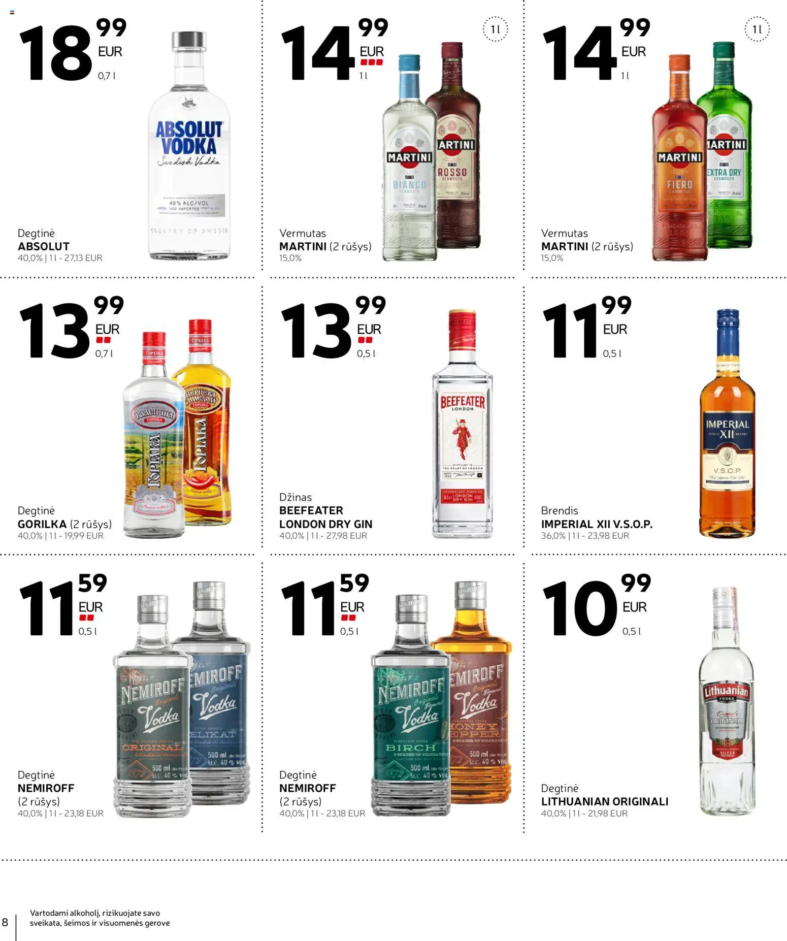 Rimi akcijos nuo 17.02.2026 | Puslapis: 8 | Prekių: Degtinė, Džinas