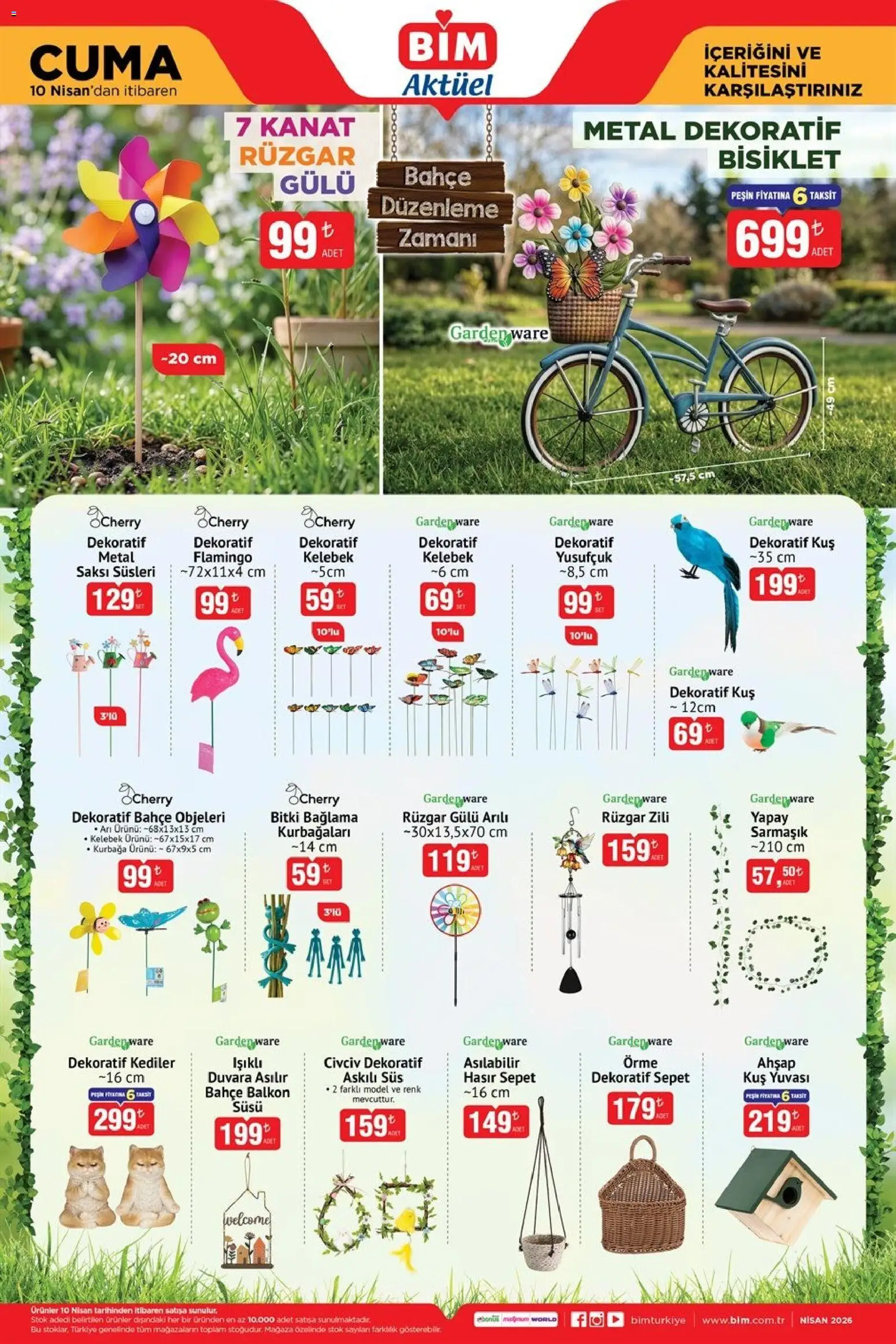 BİM - Katalog Cuma - 10.04.2026 tarihinden itibaren geçerlidir | Sayfa: 1 | Ürünler: Sepet, Saksı