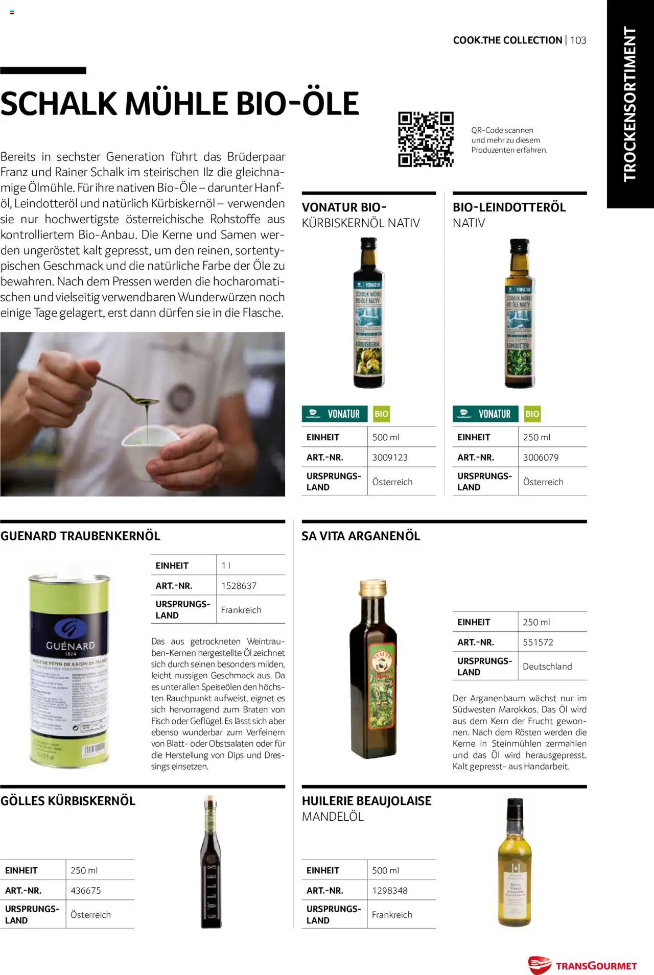 Transgourmet Cook Look-Book gültig ab 01.09.2023 | Seite: 103 | Produkte: Mühle, Öl, Fisch