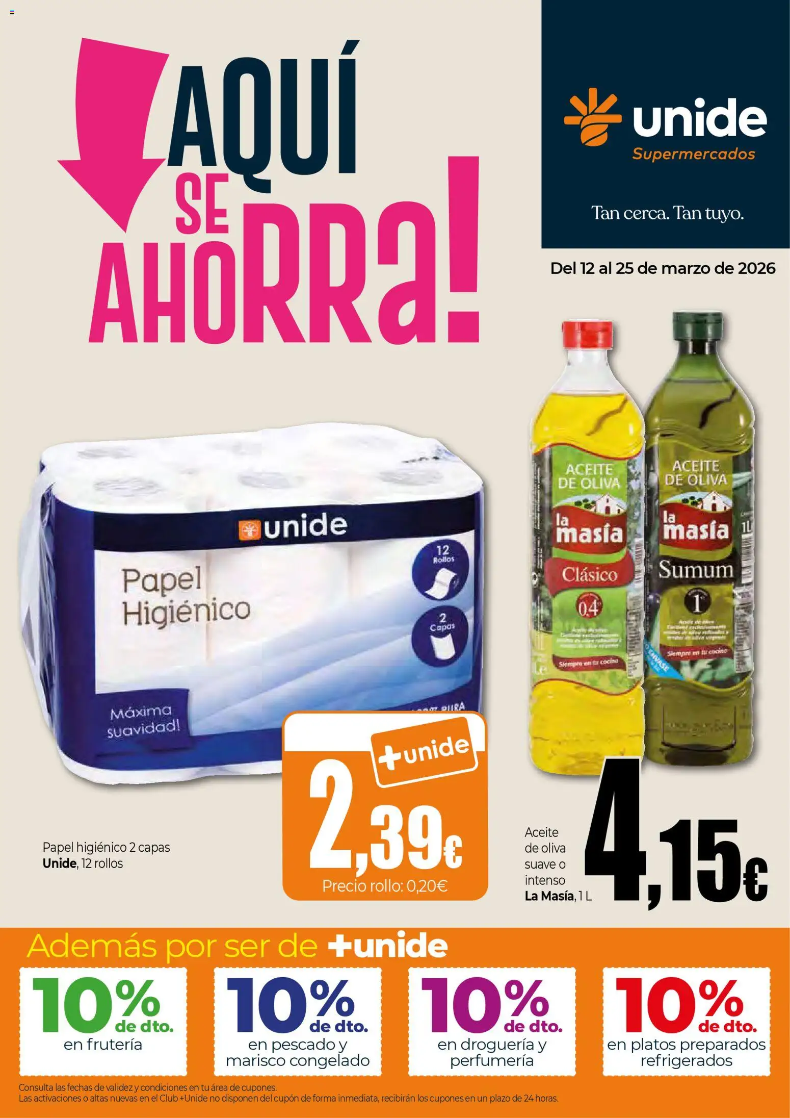 Unide -  Supermercados │ válido desde el 12.03.2026 | Página: 1 | Productos: Aceite, Papel higienico, Pescado, Aceite de oliva