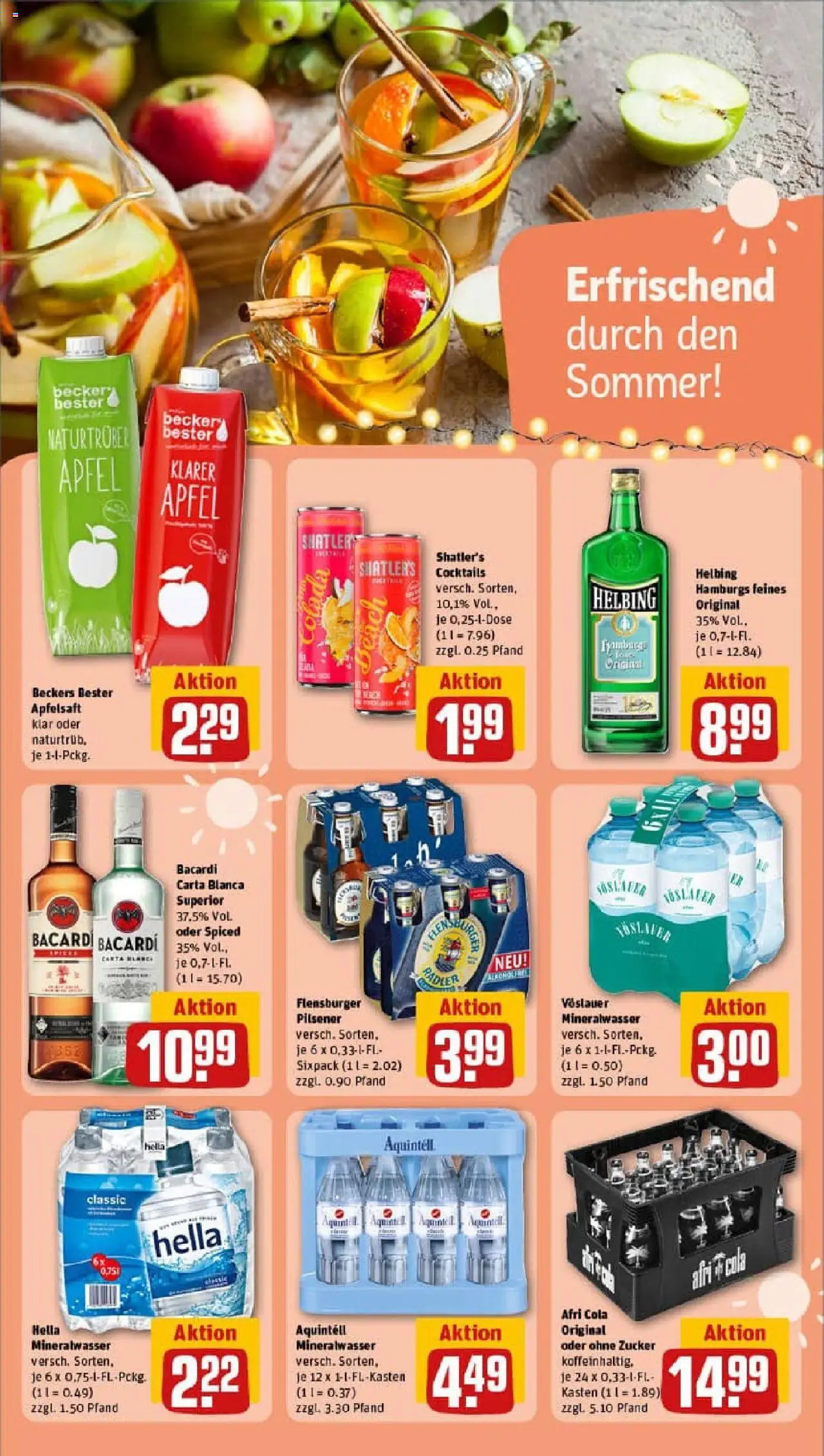Rewe prospekt Braunschweig / Watenbüttel	 - gültig ab dem 06.07.2025 | Seite: 17 | Produkte: Bacardi, Cola, Äpfel, Mineralwasser