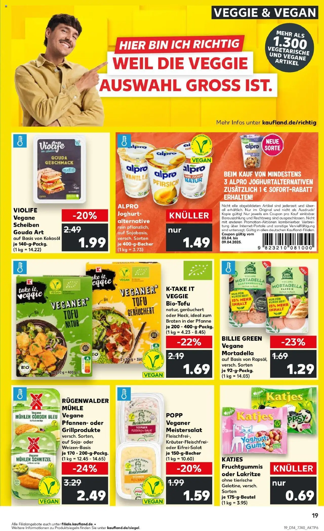 Kaufland - Nürnberg, Fürther Straße 187 - gültig ab dem 03.04.2025 | Seite: 19 | Produkte: Gouda, Katjes, Schnitzel, Alpro
