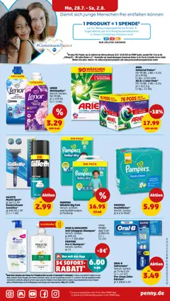 Penny Prospekt 	 - gültig ab dem 28.07.2025 | Seite: 25 | Produkte: Lenor, Ariel, Rasierschaum, Weichspüler