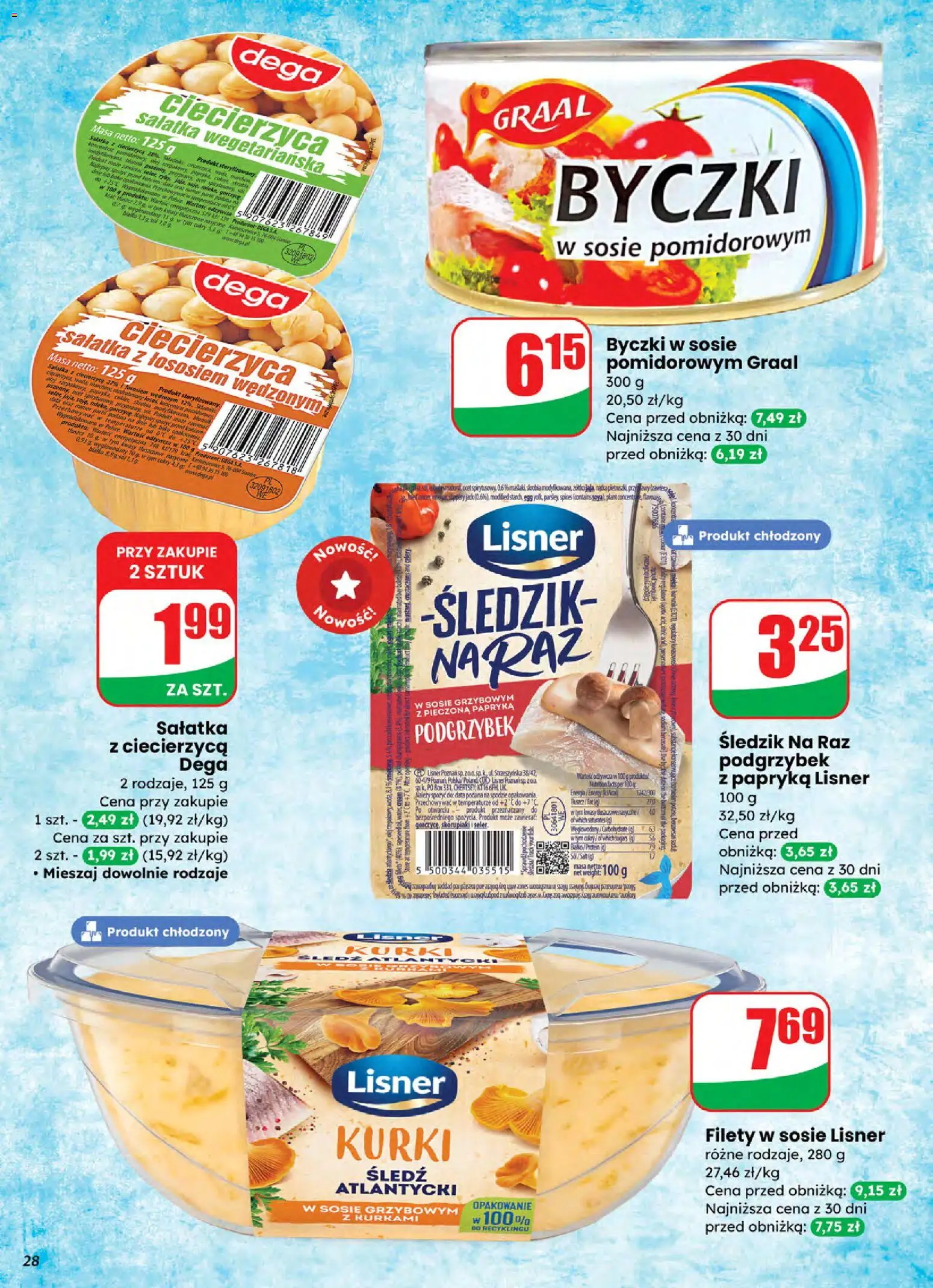 Dino Gazetka od 05.11.2025 | Strona: 28 | Produkty: Śledź, Ciecierzyca, Papryka, Cukier