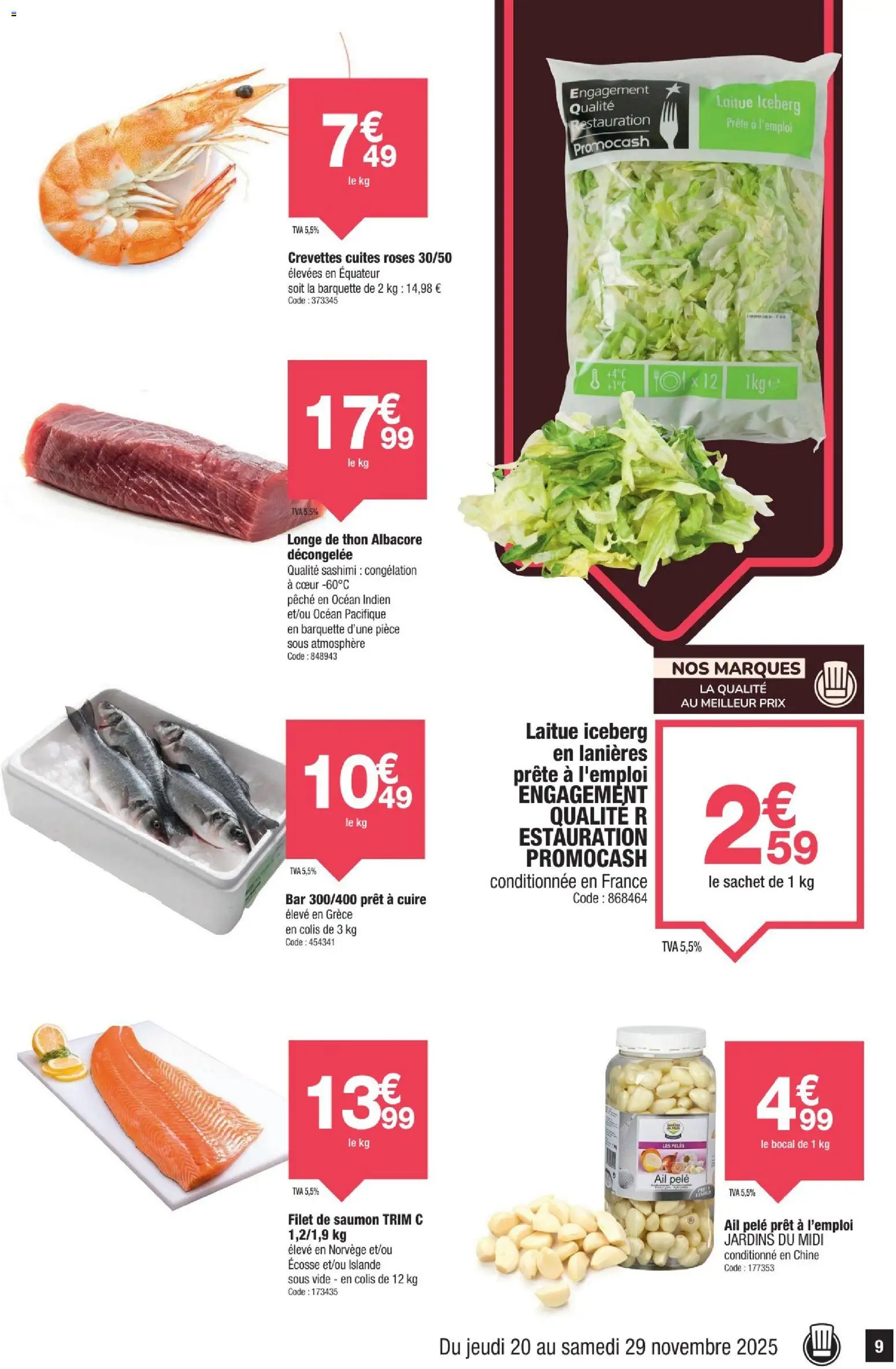 {H1} | Page: 9 | Produits: Ail, Filet de saumon, Pele, Saumon