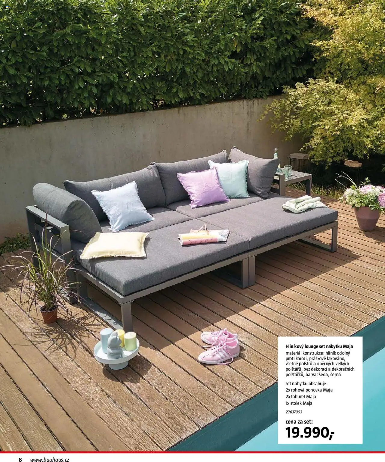 Bauhaus katalog Zahradní nábytek od 01.04.2025 | Strana: 8 | Produkty: Taburet, Pohovka, Stolek