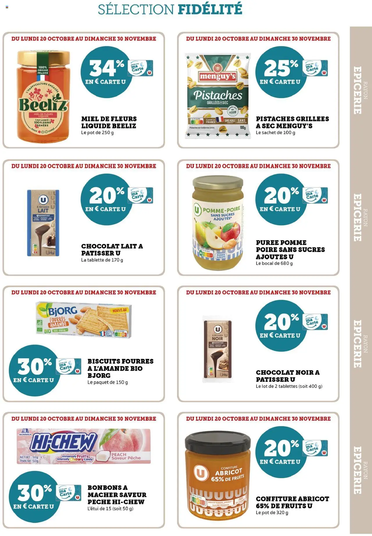 {H1} | Page: 19 | Produits: Abricot, Poire, Pomme, Bonbons