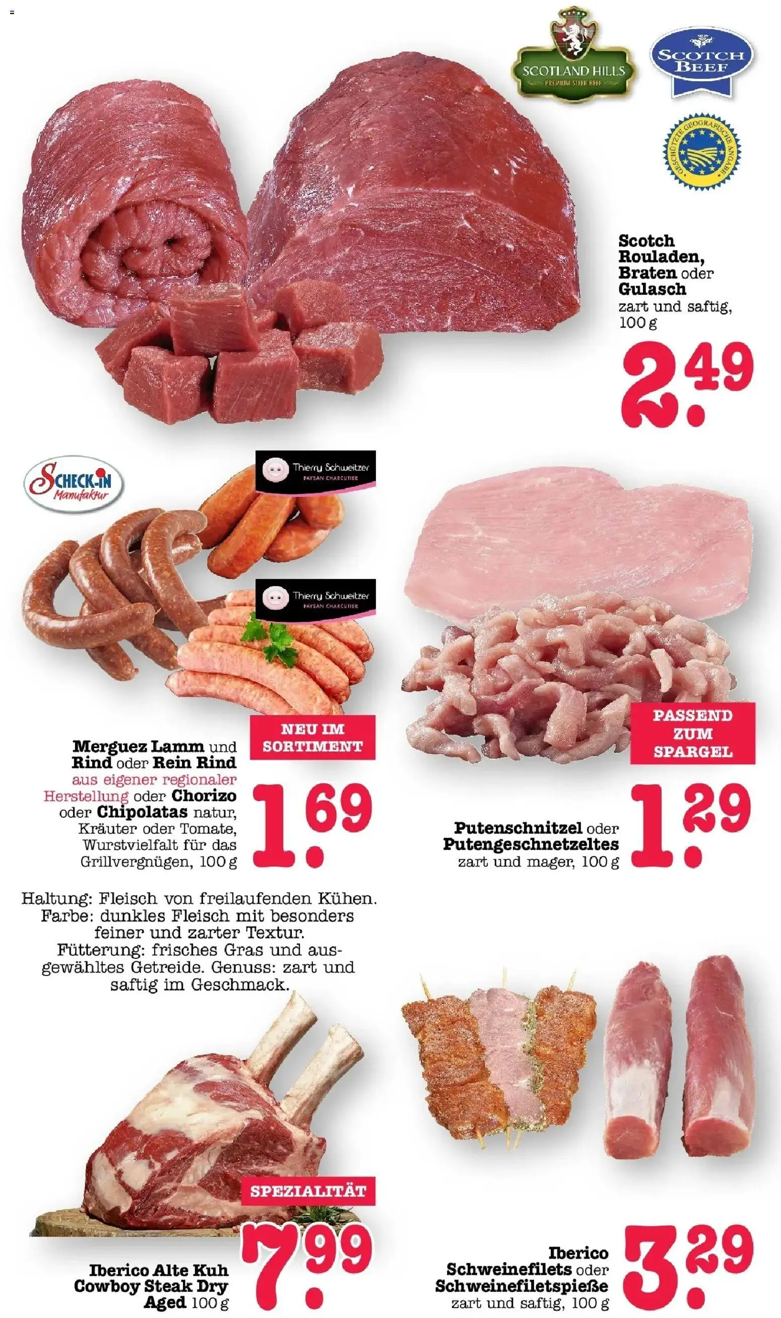 Angebote – gültig ab 20.04.2026 | Seite: 3 | Produkte: Spargel, Gulasch, Steak, Fleisch